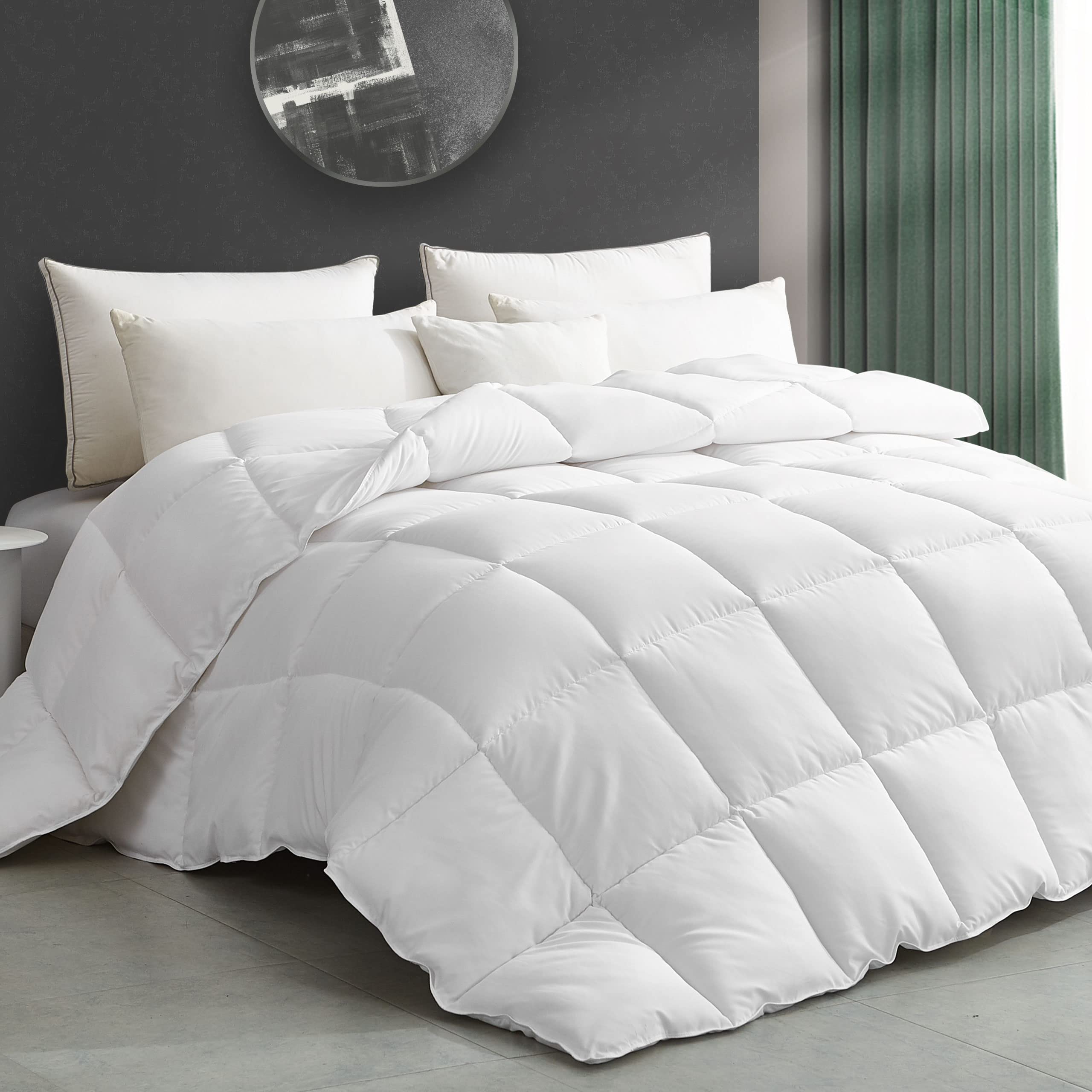 YaQunie Hypoallergenic Down Alternative Comforter - Twin Size All Season Microfiber Bedding - Ultra Soft & Fluffy Duvet Insert with 8 Corner Tabs (68x90 Inches) - Perfect for Allergy Sufferers, Hot Sleepers & Cozy Bedroom Decor