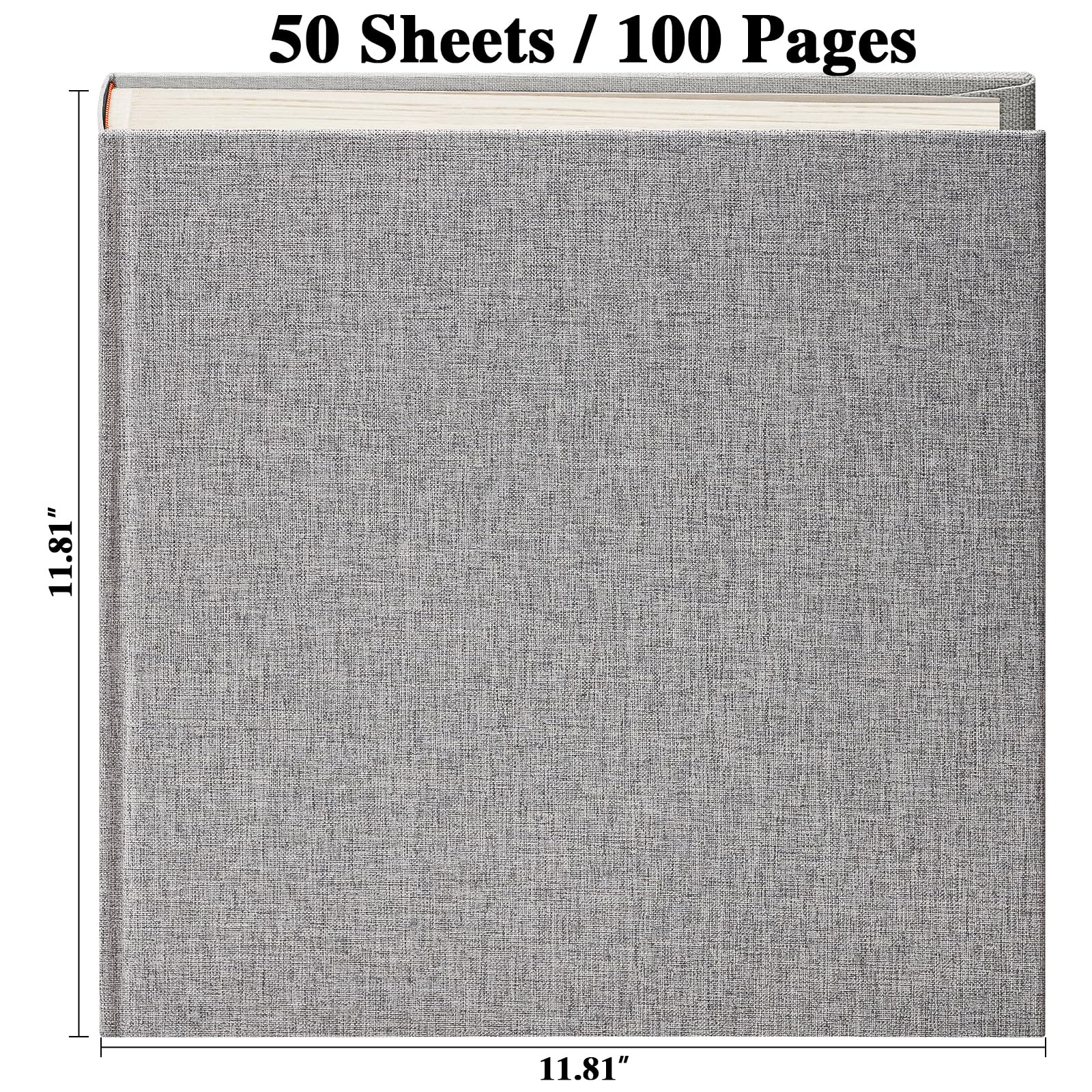 Premium Scrapbook Album 50 Pages - Large Capacity Photo Album with Acid-Free Archival Quality - 12x12 Inch & 8x8 Inch Size Options - Perfect for Wedding, Graduation, Baby Shower, Travel & Family Memories - Great Gift for Anniversary, Birthday & Special Occasions