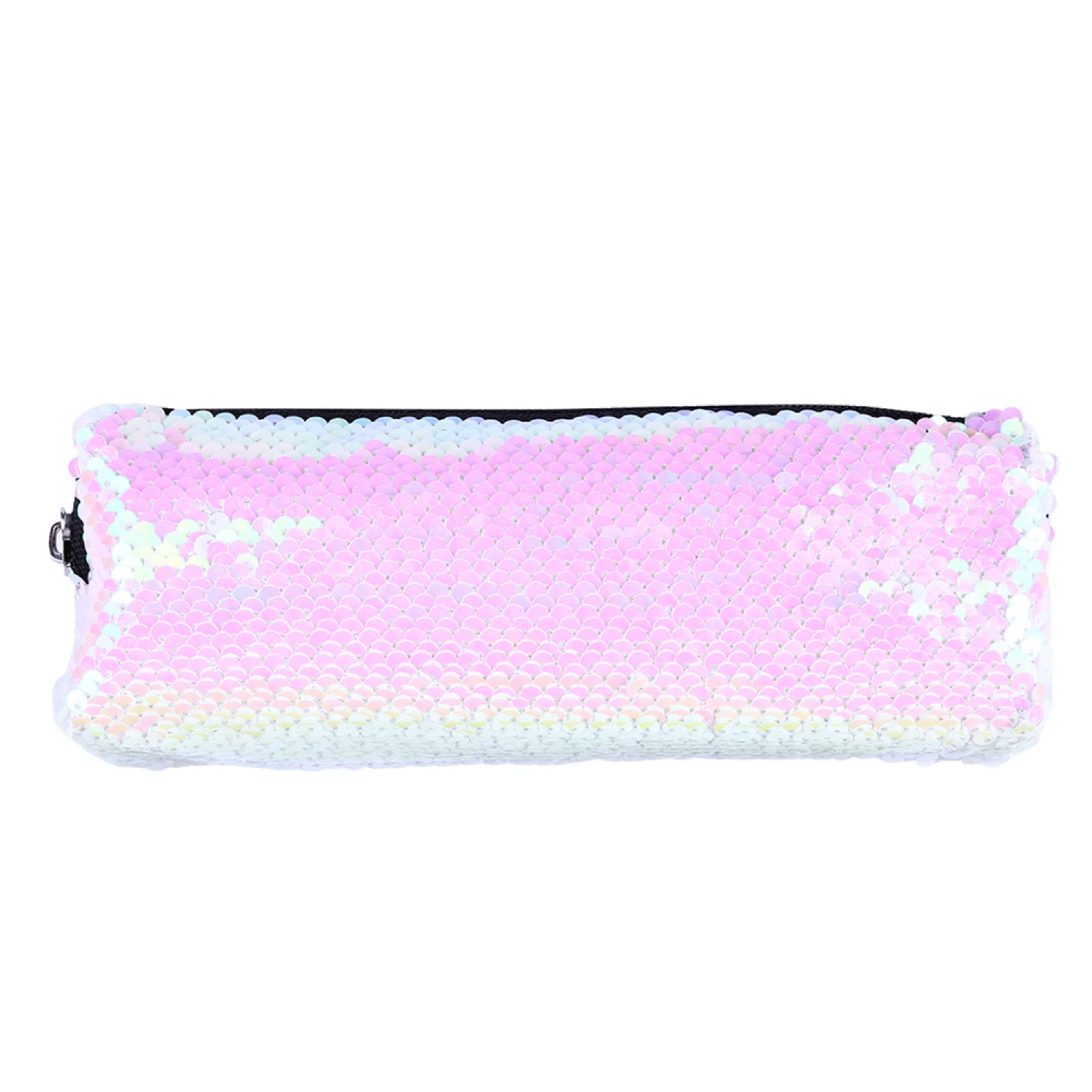 Hwangli Shiny Sequins Makeup Bag - Evening Clutch Cosmetic Organizer with Zipper - Perfect for Travel, Parties & Daily Use