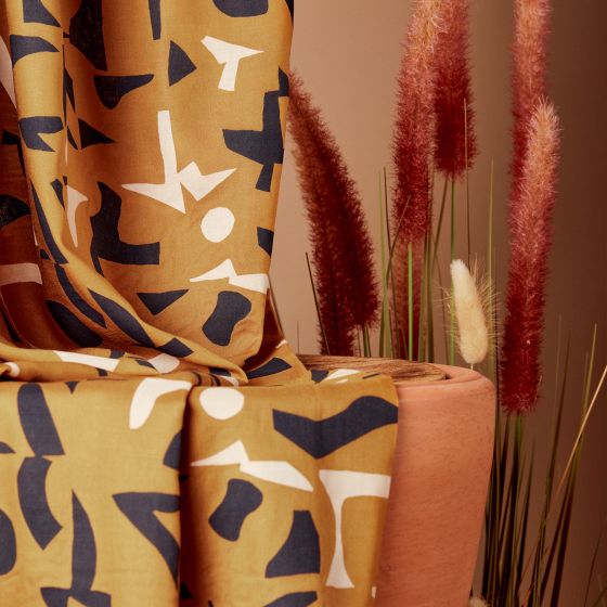 Lenzing™ Modal Viscose Fabric - Atelier Brunette Shadow Ochre | Premium Soft Textile for Dresses, Blouses & DIY Sewing Projects | On Sale Now