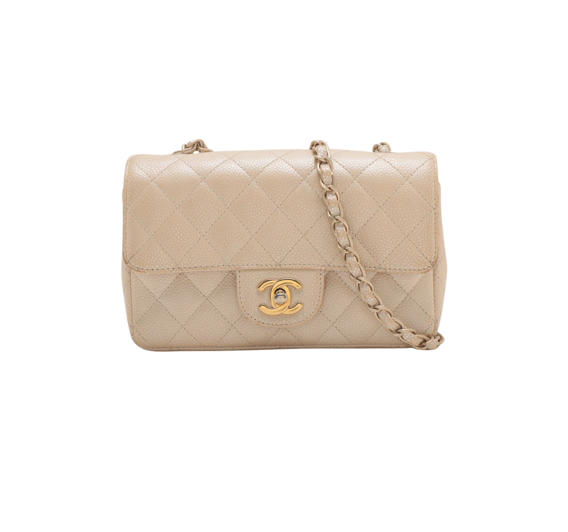 Chanel Mini Rectangular Iridescent Beige Crossbody Bag - Luxury Designer Shoulder Purse for Women | Perfect for Parties, Date Nights & Special Occasions