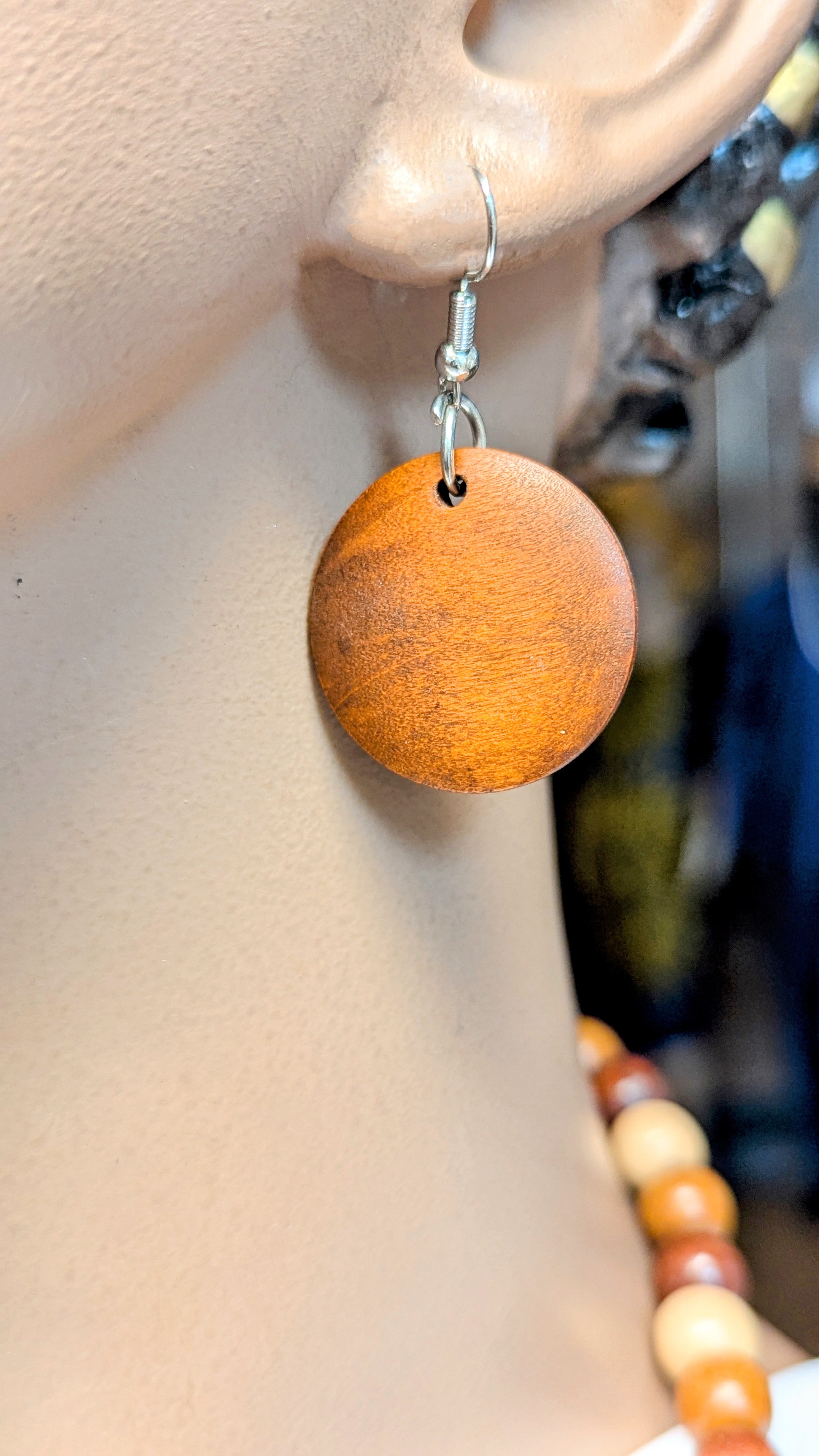 Handcrafted African Wooden Necklace and Earrings Set - Durable Ndugu Wood Jewelry for Women | Perfect for Cultural Events, Weddings & Boho Fashion