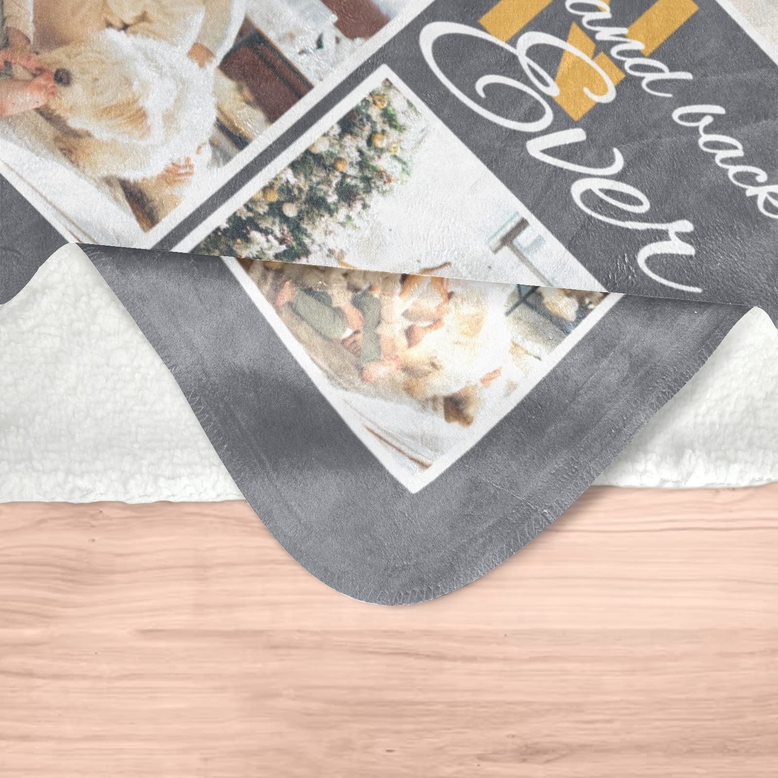 Custom Photo Blanket - Personalized Picture Blanket with Your Design for Mother, Father, Kids, Sister, Friends & Couples - 50x60 Inch Sherpa Fleece - Perfect for Birthday Gifts, Anniversary Presents & Family Keepsakes
