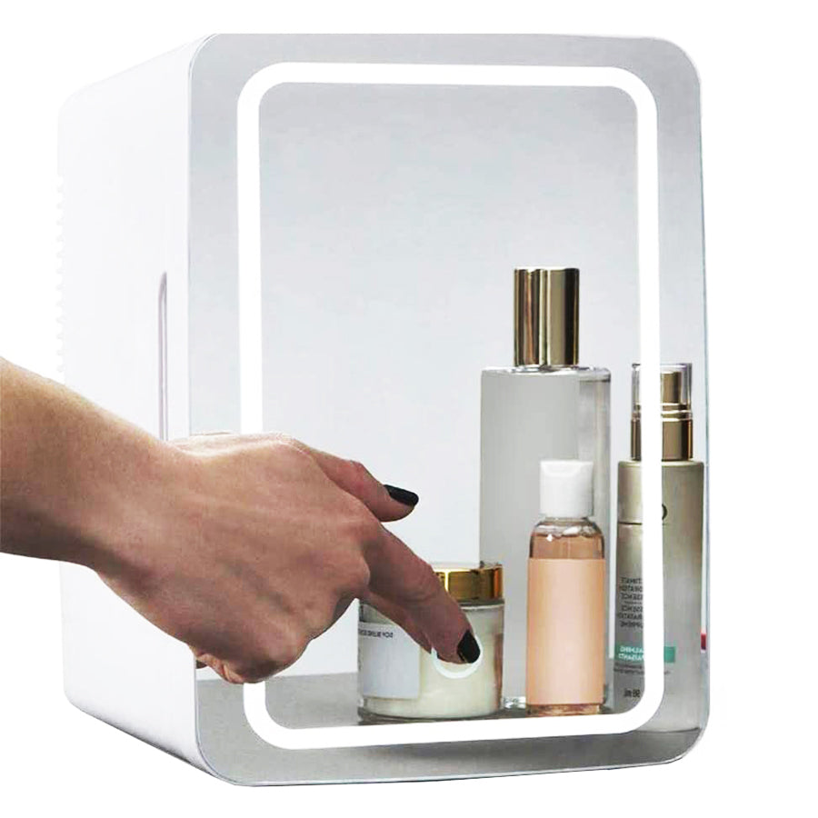 Mini Makeup Fridge - Portable Cosmetic Refrigerator & Warmer for Skincare, Perfume & Beauty Products | Perfect for Bedroom, Vanity & Travel Use