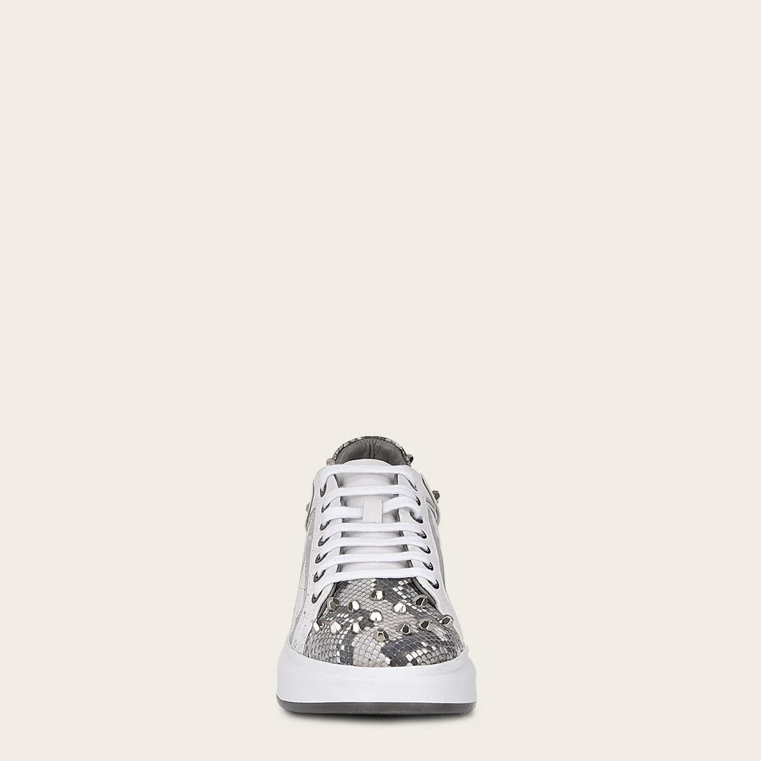 Natural Python Sneakers for Women - Stylish & Comfortable Casual Shoes for Everyday Wear, Work & Outdoor Activities