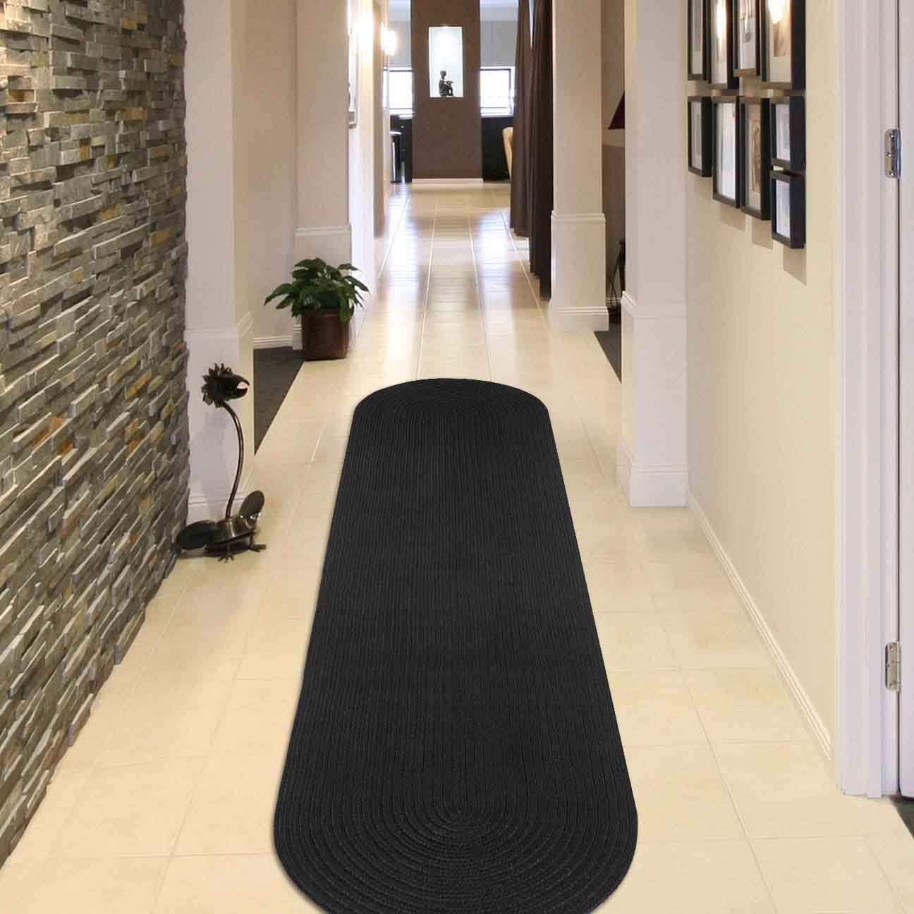 Classic Braided Area Rug - Non-Slip Indoor/Outdoor Oval Rug for Living Room, Bedroom, Patio & Deck - Soft & Durable Home Decor