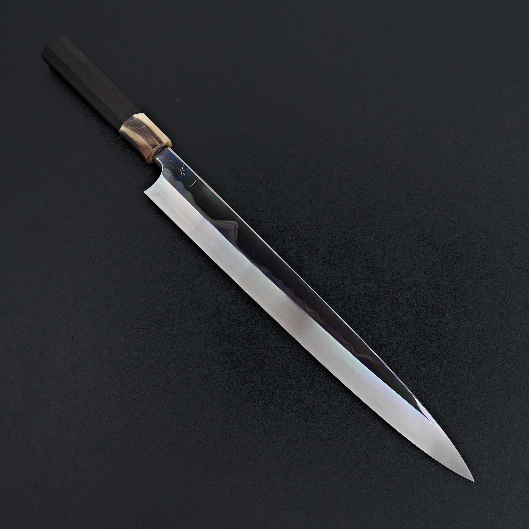 Hitohira Togashi White #1 Fuji Mizu Honyaki Yanagiba 300mm Japanese Sushi Knife with Taihei Ebony Handle & Saya - Perfect for Sushi Chefs & Professional Kitchen Use