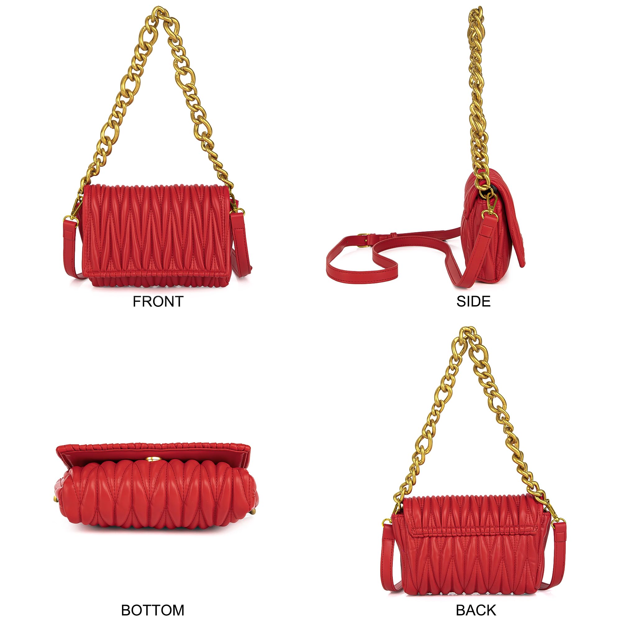 Montana West Quilted Crossbody Bags for Women - Stylish Small Purses & Top Handle Handbags - Perfect for Work, Travel & Everyday Use