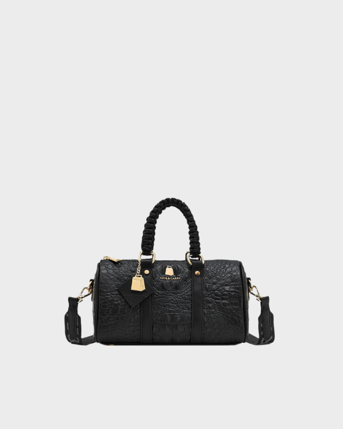 Apollo 2 Reptile Crossbody Bag - Black Vegan Leather Purse for Women | Perfect for Travel, Work & Everyday Use