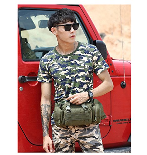 FAMI Tactical Waist Pack - Small Sling Bag with Handlebar Mount for Hiking, Cycling & Outdoor Adventures | Durable Deployment Carry Bag for Men & Women