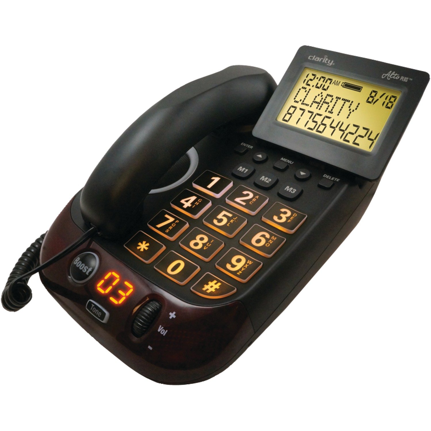 Clarity 54505.001 AltoPlus Amplified Corded Telephone with Caller ID & Volume Boost - Ideal for Seniors & Hearing Impaired at Home or Office