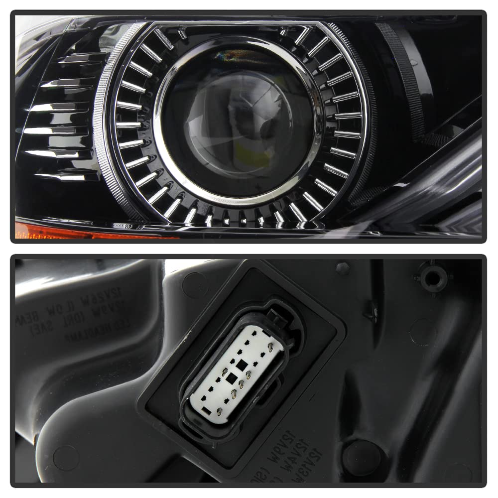 2018-2020 Ford Mustang LED Light Bar Tube Projector Headlights - High Performance Aftermarket Replacement for Passenger Side | Perfect for Night Driving & Off-Road Adventures