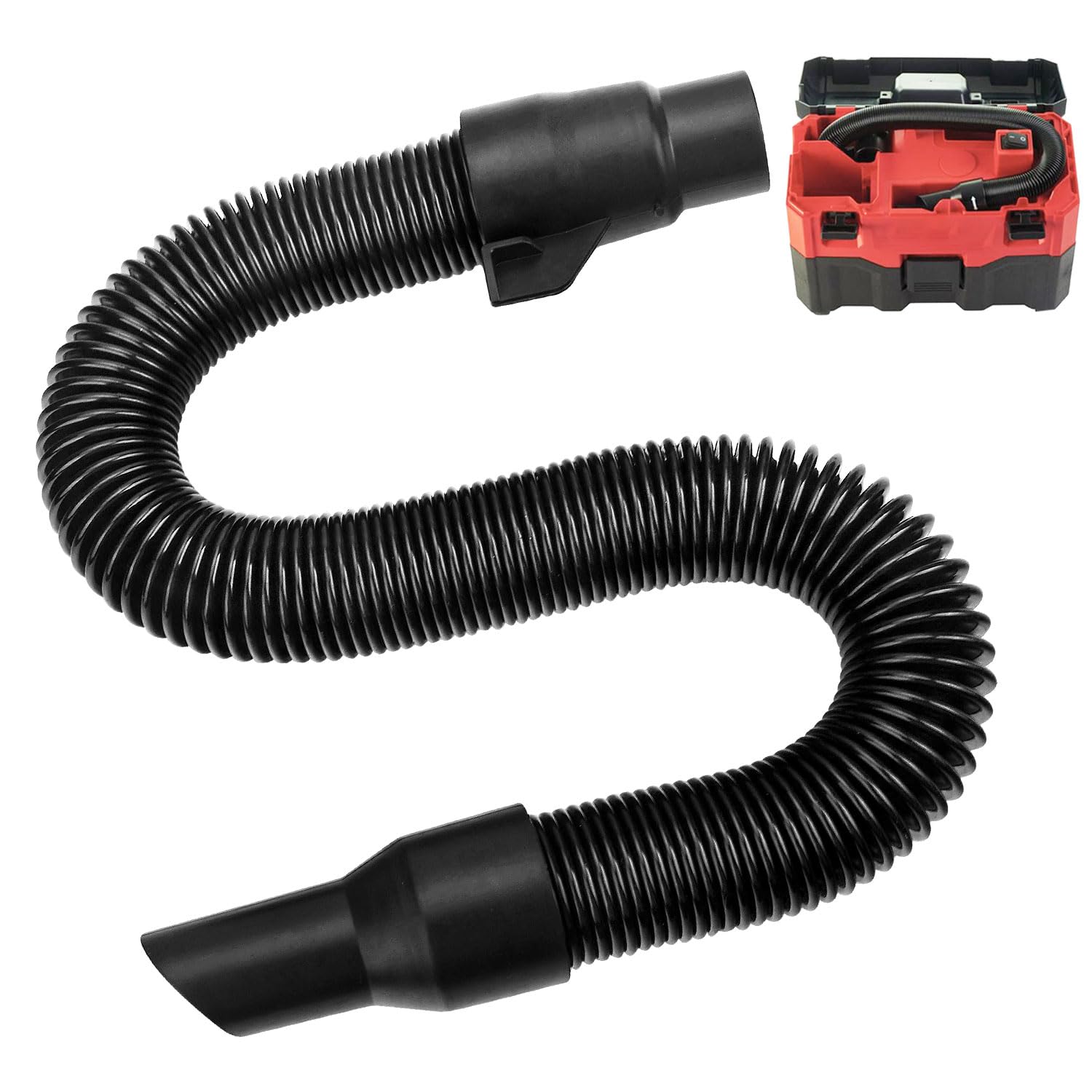 Milwaukee M18 Vacuum Hose Replacement - Compatible with Models 0970-20, 0880-20 & 0780-20 | 18V/28V Wet/Dry Vacuum Hose Assembly with Internal Storage | Perfect for Construction Sites, Workshops & Home Cleaning