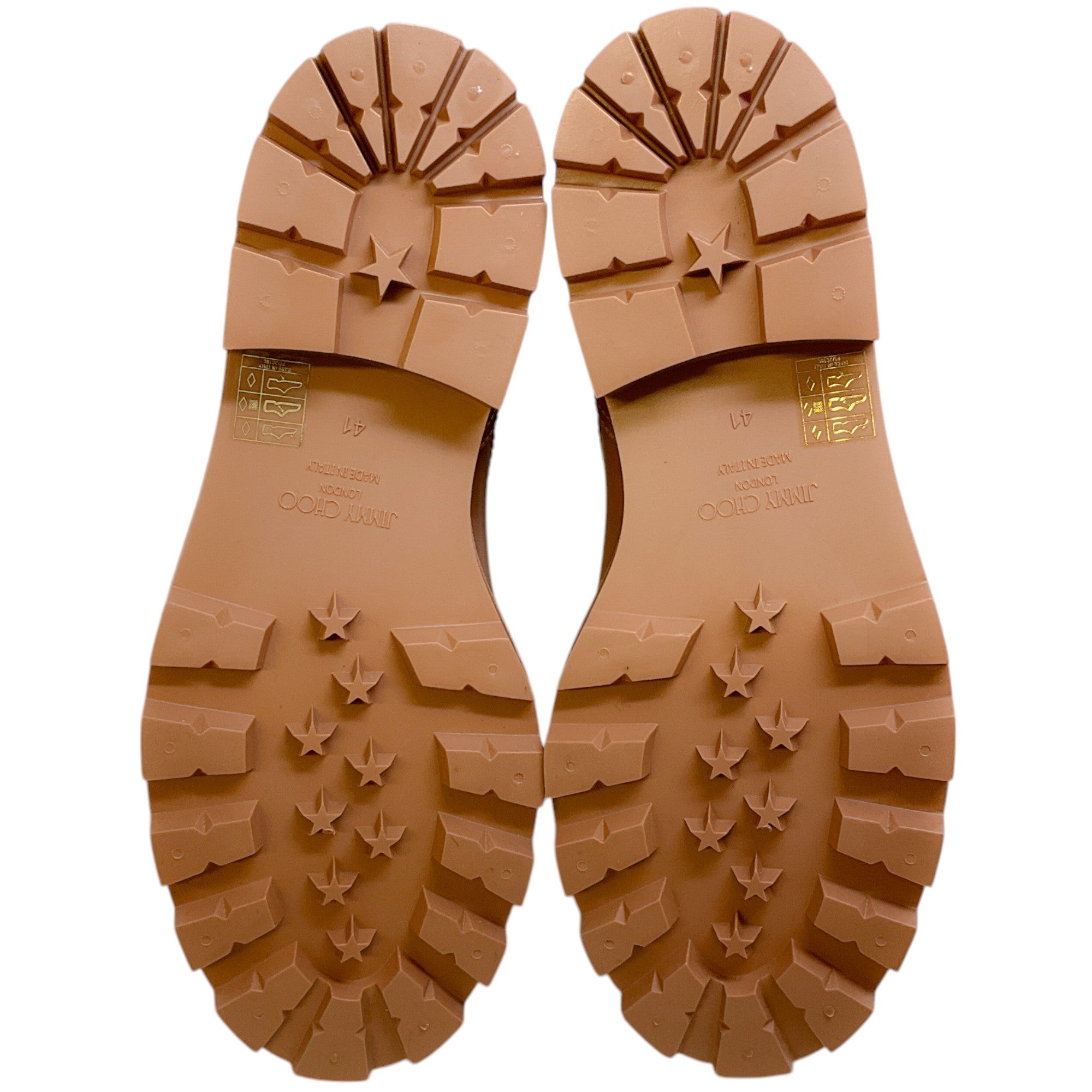Jimmy Choo Yael Biodegradable Rubber Rain Boots for Women - Camel Color Waterproof Fashion Booties for Rainy Days & Outdoor Adventures