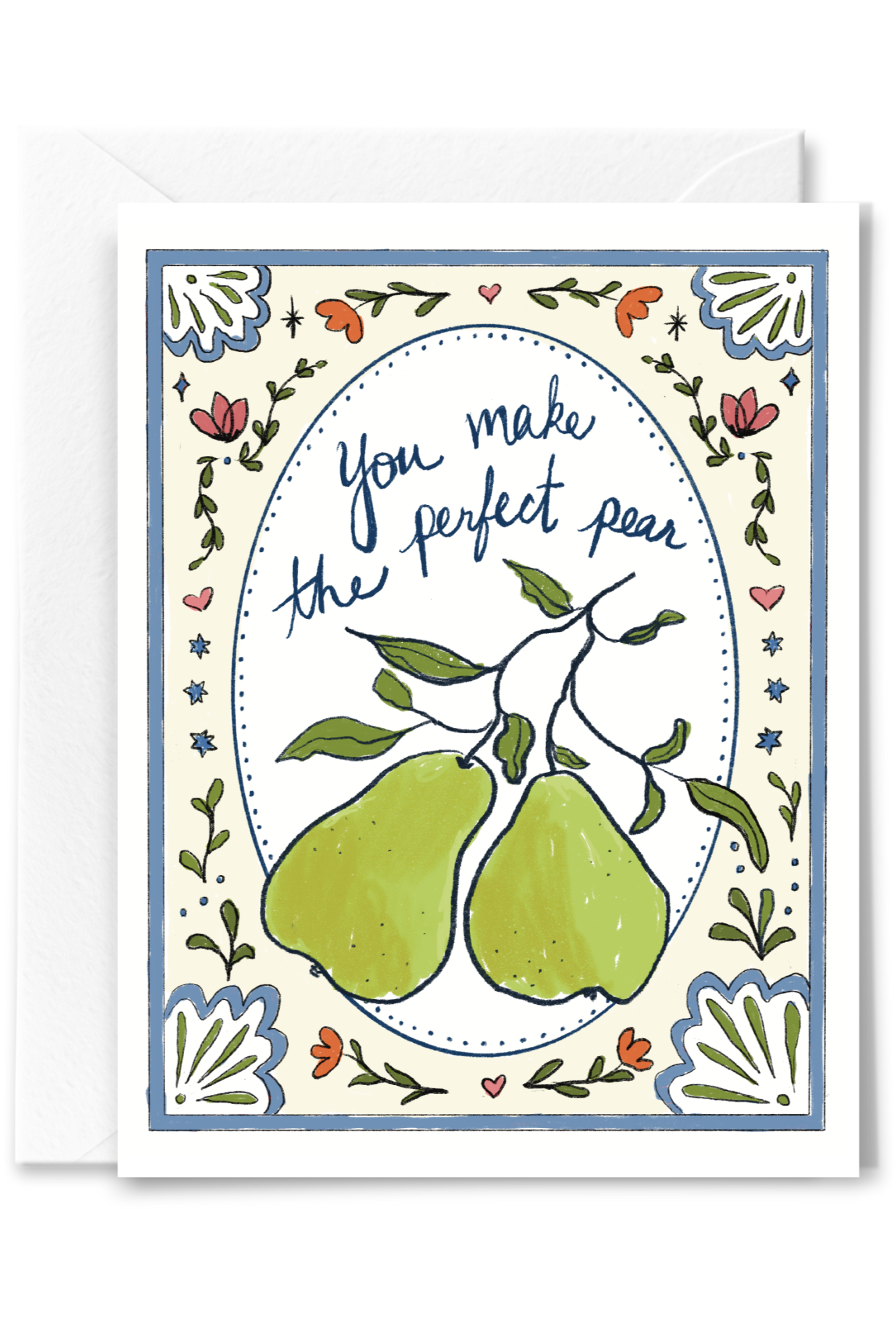 Perfect Pear Card - Elegant Greeting Card for Birthdays, Anniversaries & Special Occasions | Handmade Pear Design for Thoughtful Gifting & Memorable Moments