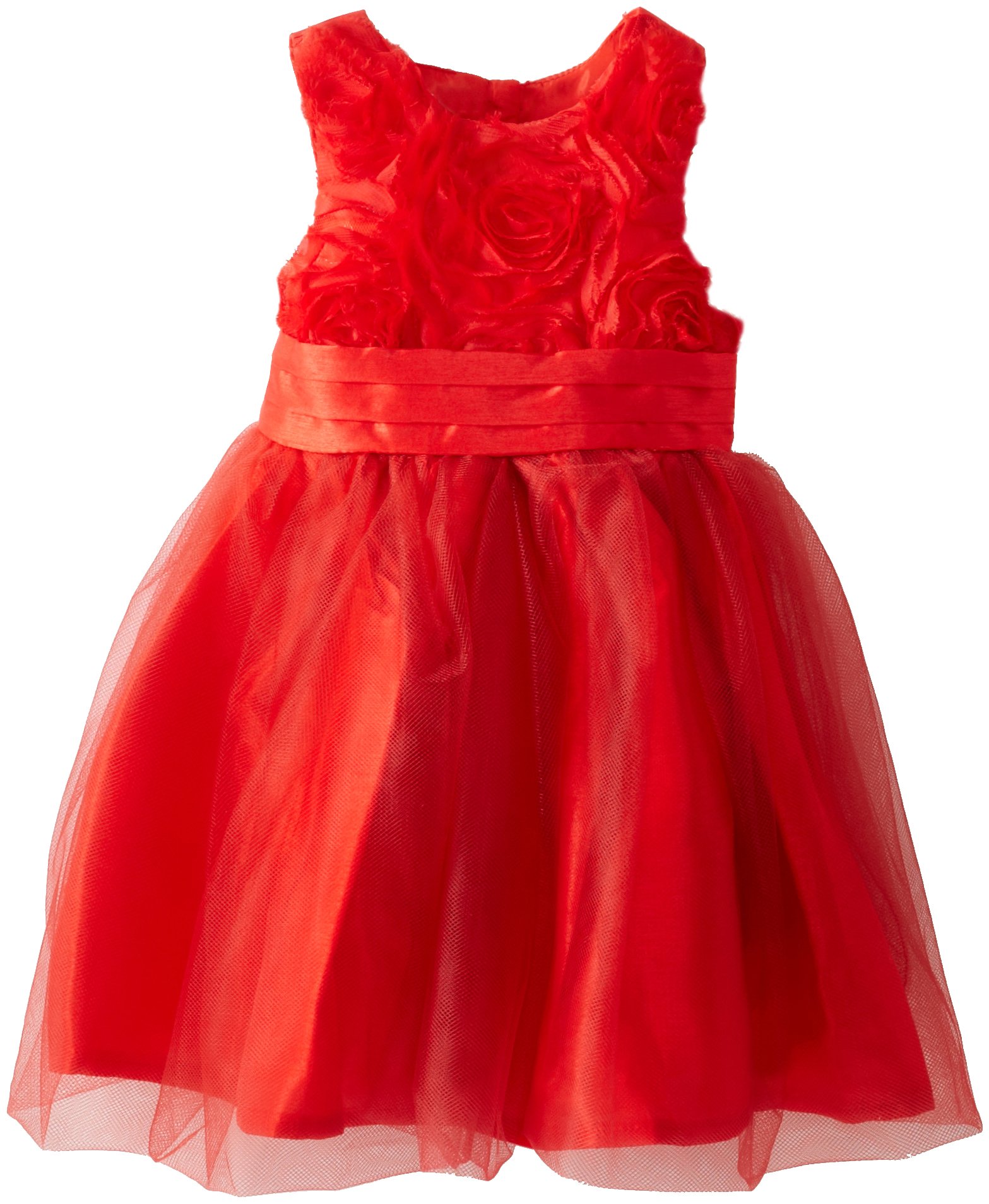 Mud Pie Baby Girls' Red Rosette Dress for Parties & Special Occasions
