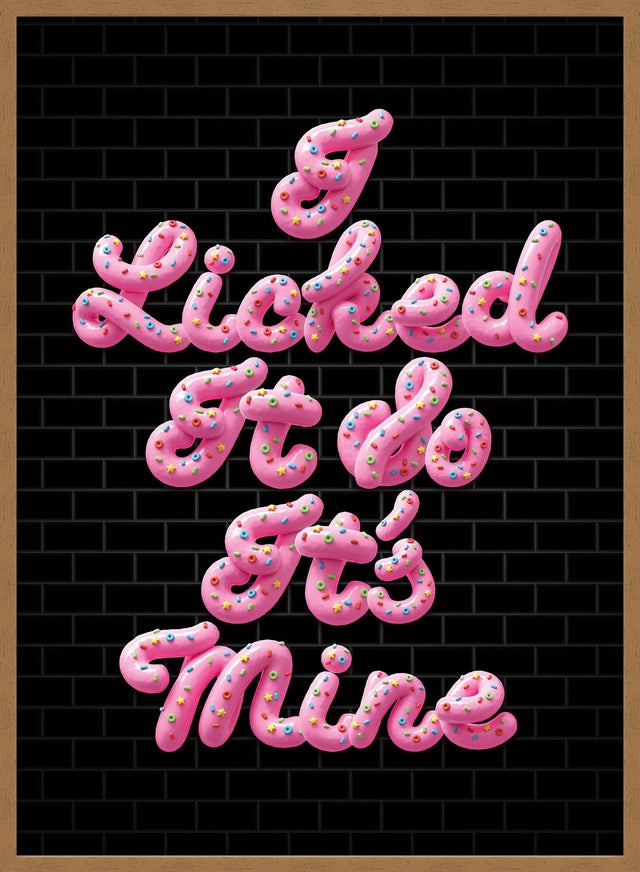 I Licked It Icing Black Print - Edible Cake Decorating Gel for Birthday, Wedding & Party Cakes - Perfect for Writing, Drawing & Decorating Desserts