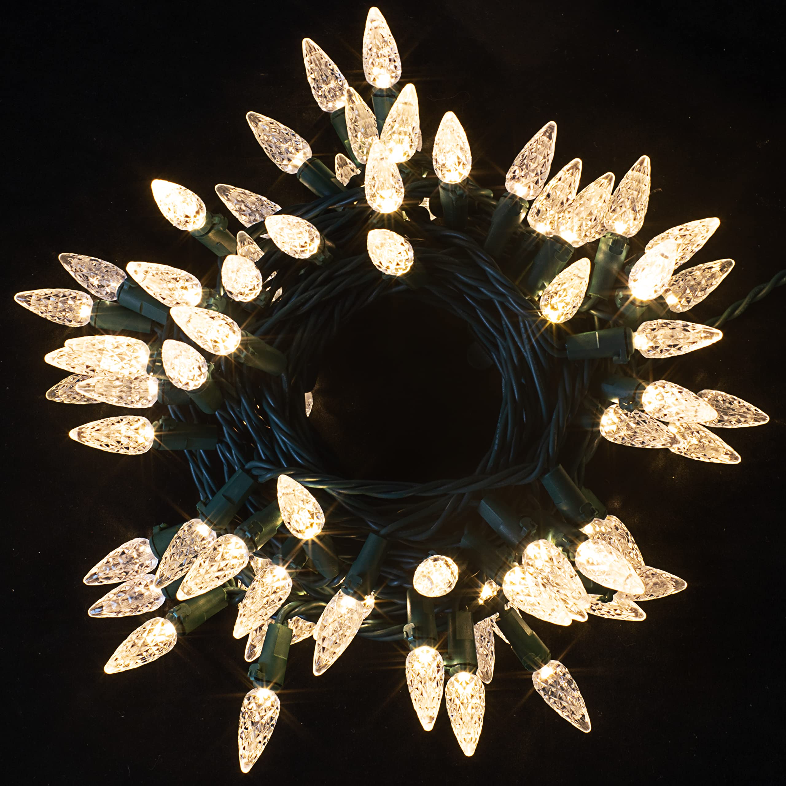 Joiedomi 70 LED C6 Christmas String Lights - 24.2FT Fairy Lights for Indoor & Outdoor Use, Holiday Decorations for Christmas Tree, Wedding, Party & Bedroom (Warm White) - Perfect for Home, Garden, Patio & Seasonal Celebrations