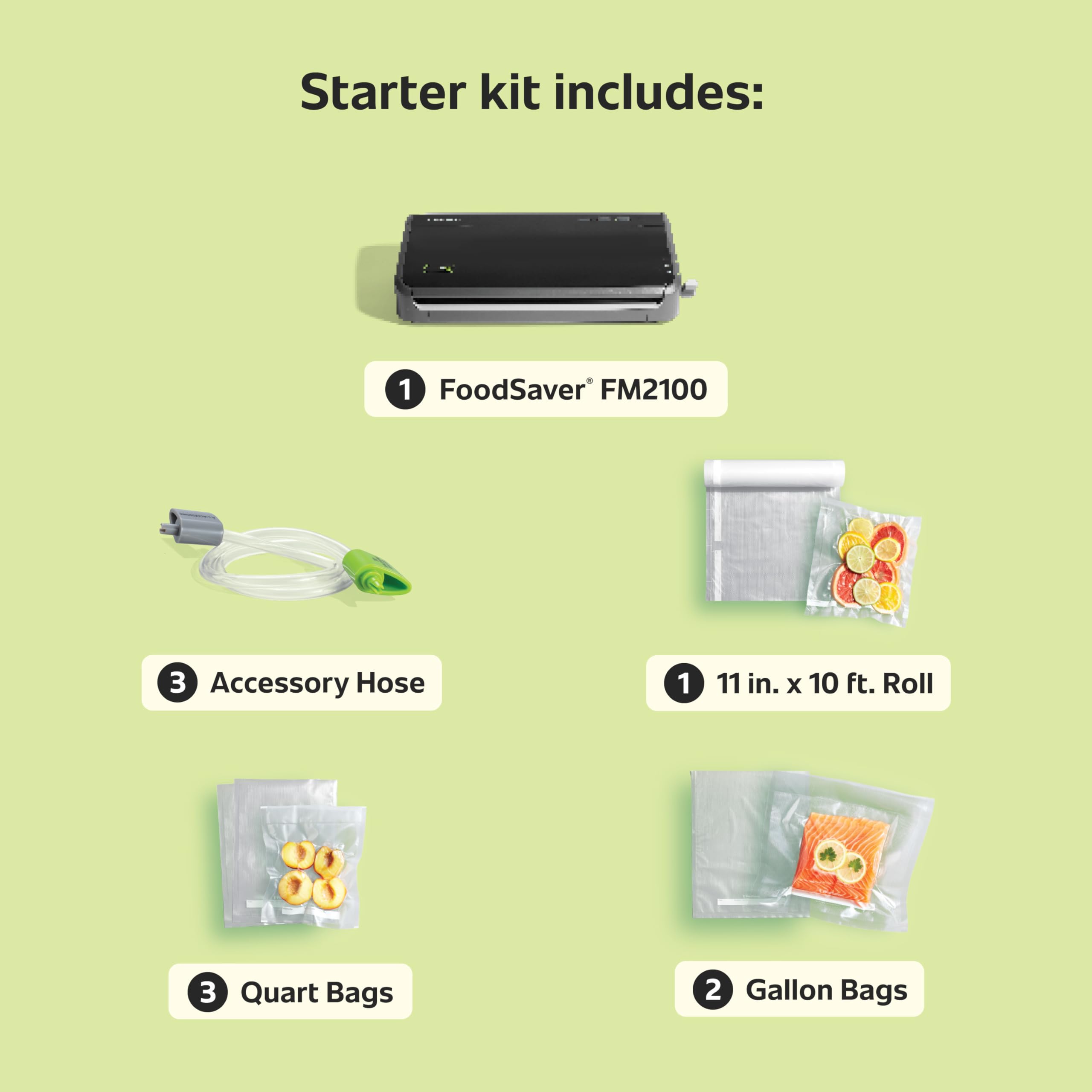 FoodSaver Vacuum Sealer Machine - Automatic Bag Detection, Sous Vide Compatible, Includes Sealer Bags & Roll, Handheld Vacuum Sealer, Black - Perfect for Meal Prep, Sous Vide Cooking & Food Storage