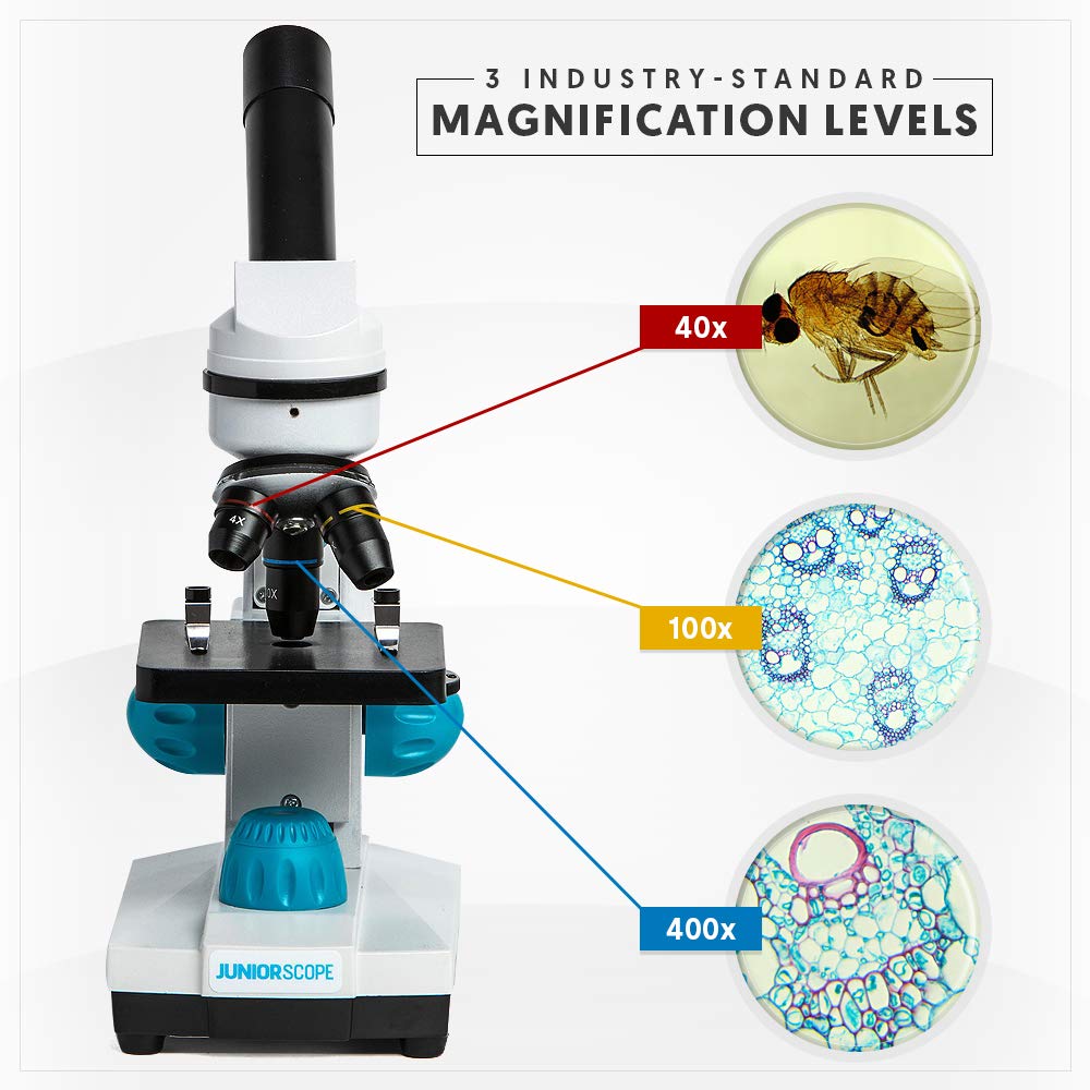 **Omano Juniorscope Microscope Kit for Kids Ages 8+ | STEM Science Microscope for Beginners | Encourages Scientific Exploration & Learning | Perfect for Home, Classroom & Science Experiments**