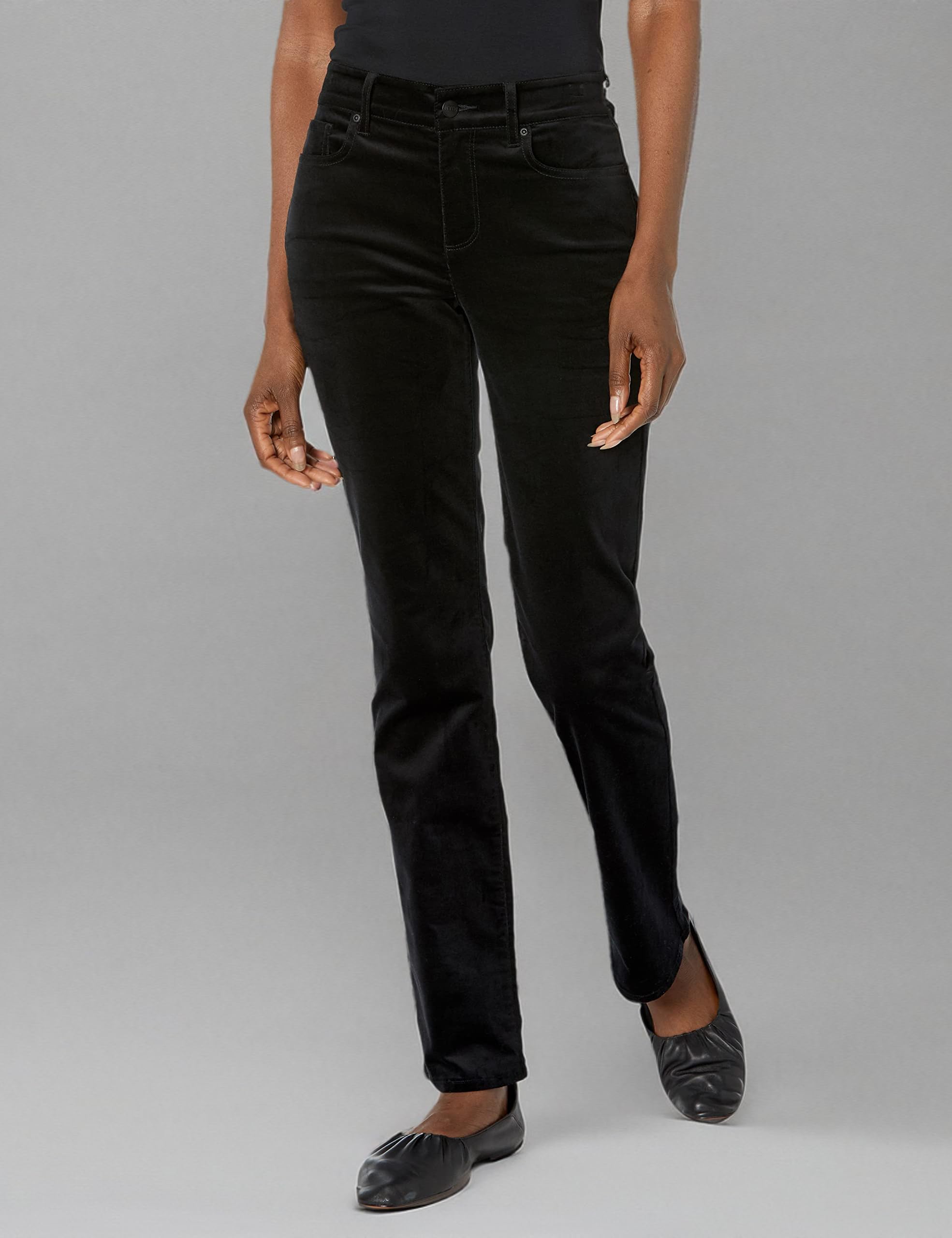 NYDJ Women's Marilyn Straight Leg Velvet Jeans - Stretch Comfort Fit, High Waist Skinny Pants for Casual Wear & Night Out