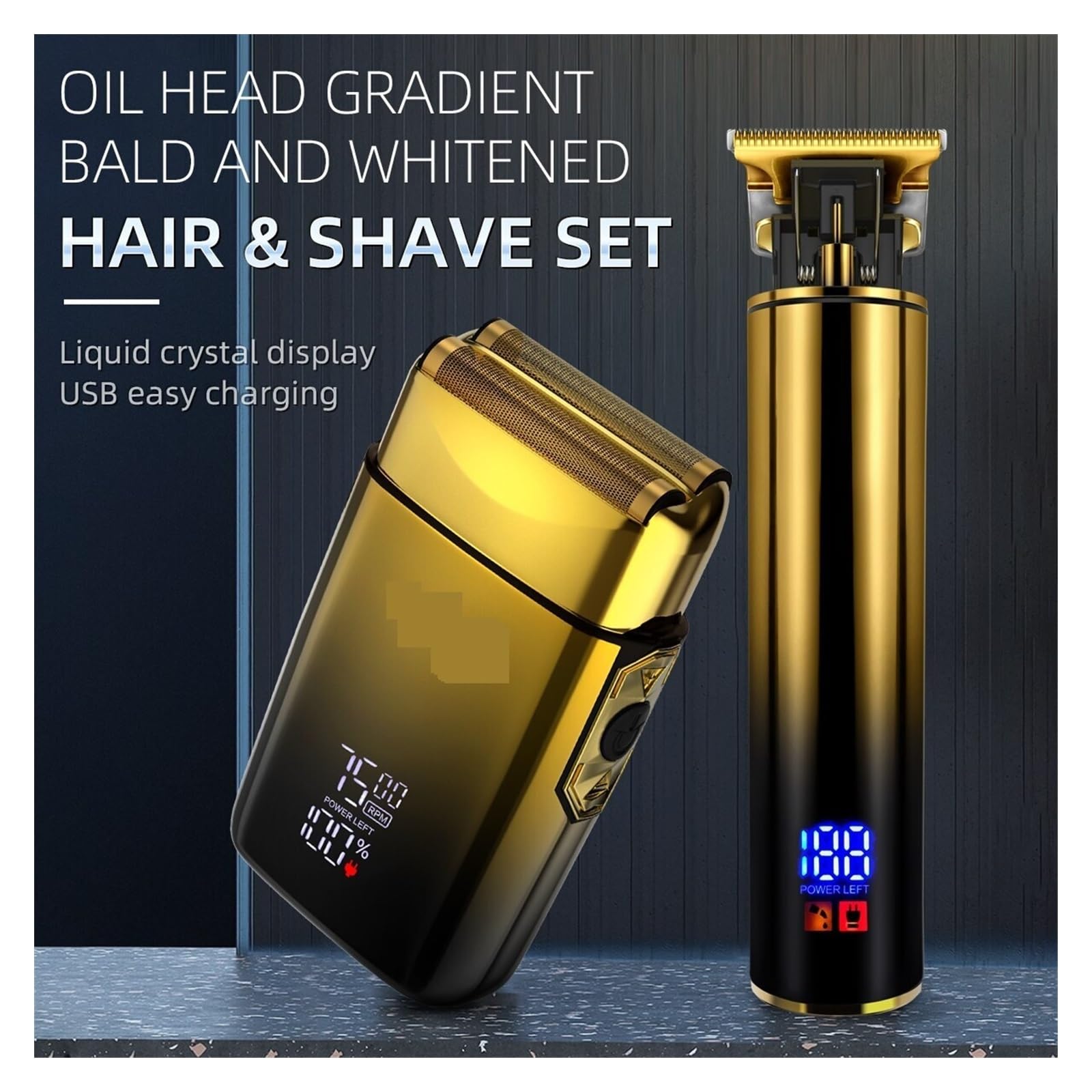 2-in-1 Electric Razor & Beard Trimmer for Men - Professional Hair Clipper & Foil Shaver Kit - Perfect for Home Barbering, Travel Grooming, and Daily Beard Maintenance