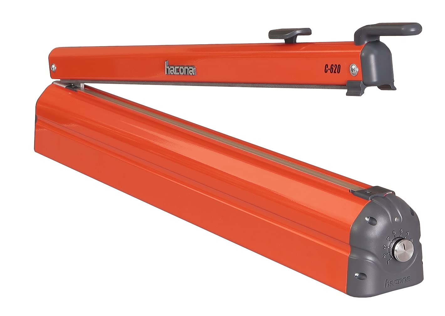 Hacona C-Type 24 Inch Tabletop Impulse Heat Sealer with Built-in Cutter - Orange (Large, C-620) for Packaging, Food Storage & Industrial Sealing Applications