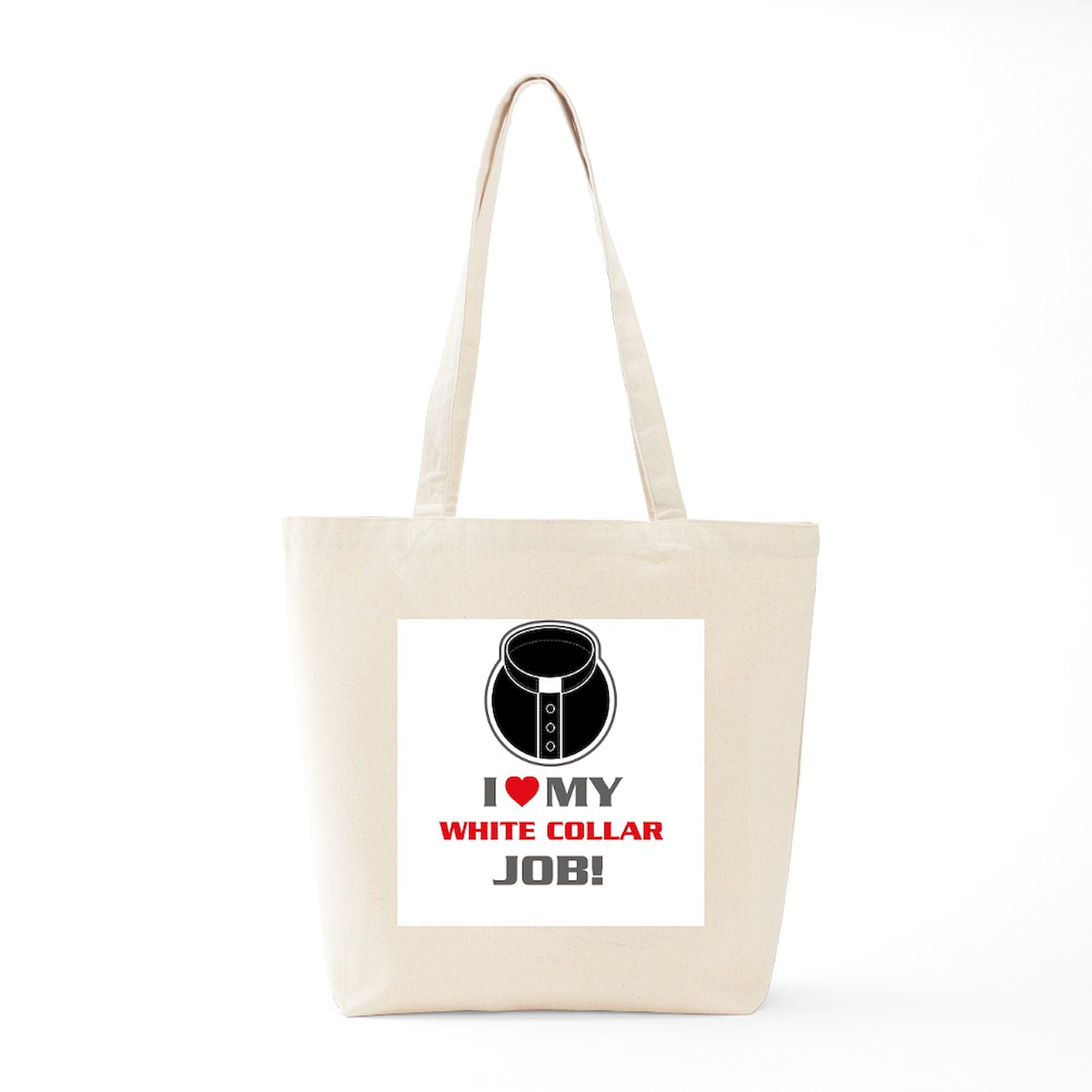 Eco-Friendly Natural Canvas Tote Bag - Reusable White Collar Shopping Bag for Work, Groceries & Beach | Durable & Stylish Carryall for Professionals & Students