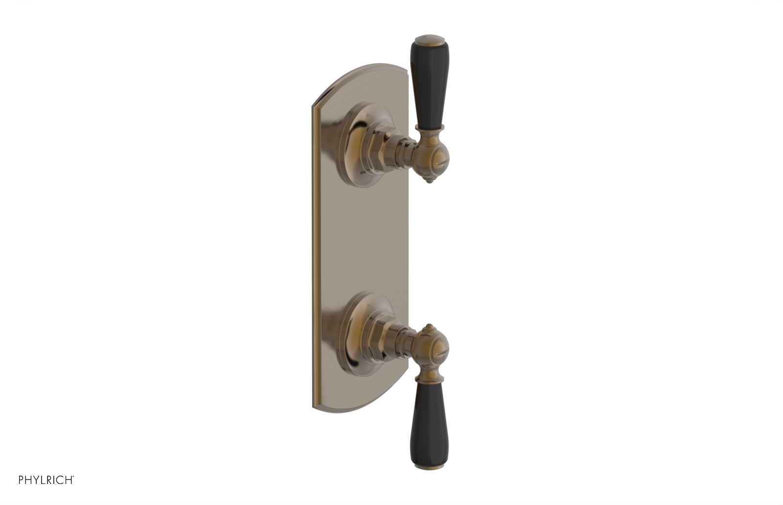 Jamestown Thermostatic Shower Valve with Volume Control & Diverter - Black Accent Trim - Perfect for Modern Bathroom Renovations & Spa-Like Shower Experiences