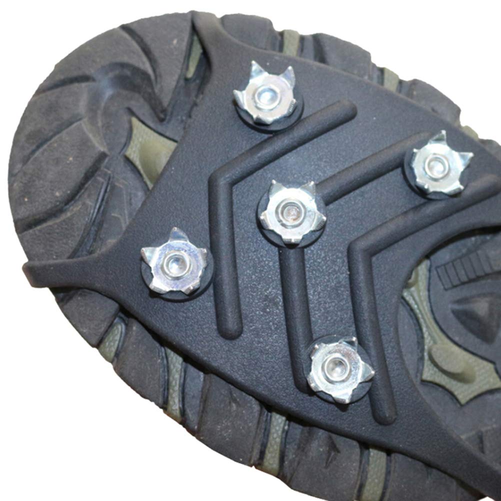 Non-Slip Ice Cleats for Shoes - Traction Spikes for Walking on Ice & Snow - Stretchable Crampons for Men, Women & Kids - Perfect for Hiking, Winter Sports & Outdoor Safety