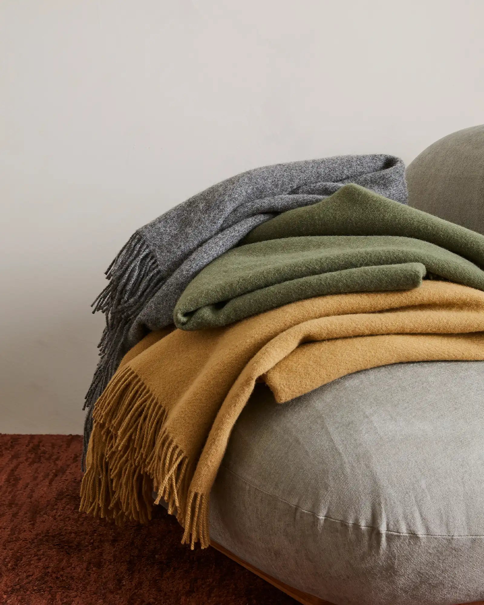 Premium Nevis Throw Blanket - Soft & Cozy Juniper Green Knit Throw for Sofa, Bed, or Couch - Perfect for Living Room, Bedroom, and Outdoor Use