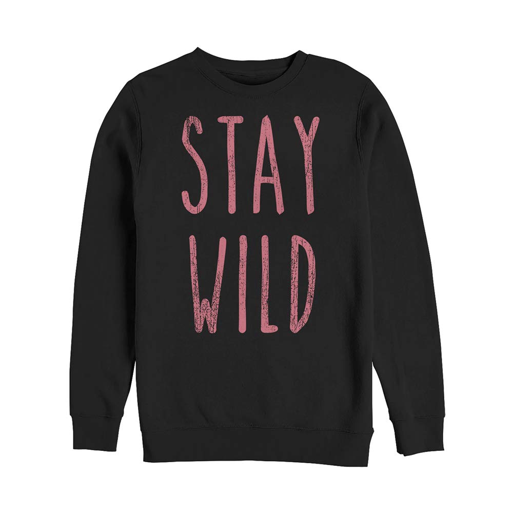 Women's Peaceful Warrior Stay Wild Sweatshirt - Cozy Fleece Pullover for Yoga, Hiking & Casual Wear | Trendy Graphic Hoodie for Women