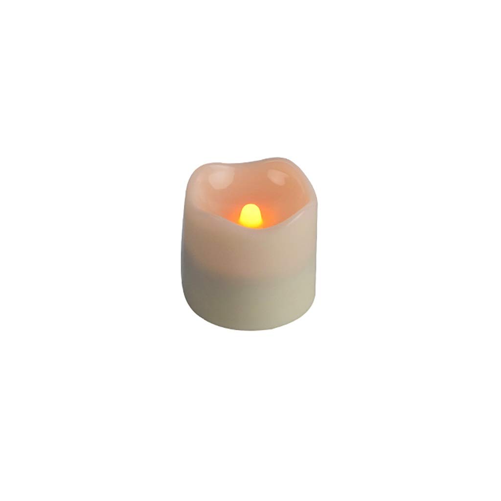 Flameless LED Tea Light Candles - Set of 10 Realistic Dancing Flame Votive Candles, Battery Operated Fake Candles (White) - Perfect for Weddings, Restaurants, Home Decor & Romantic Ambiance