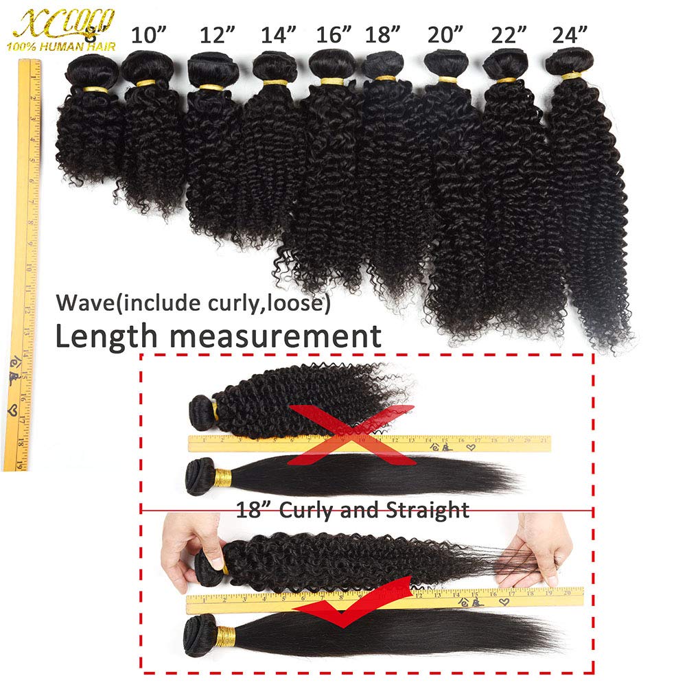 XCCOCO Honey Blonde Deep Wave 100% Peruvian Virgin Human Hair Extensions - 3 Bundles with 10