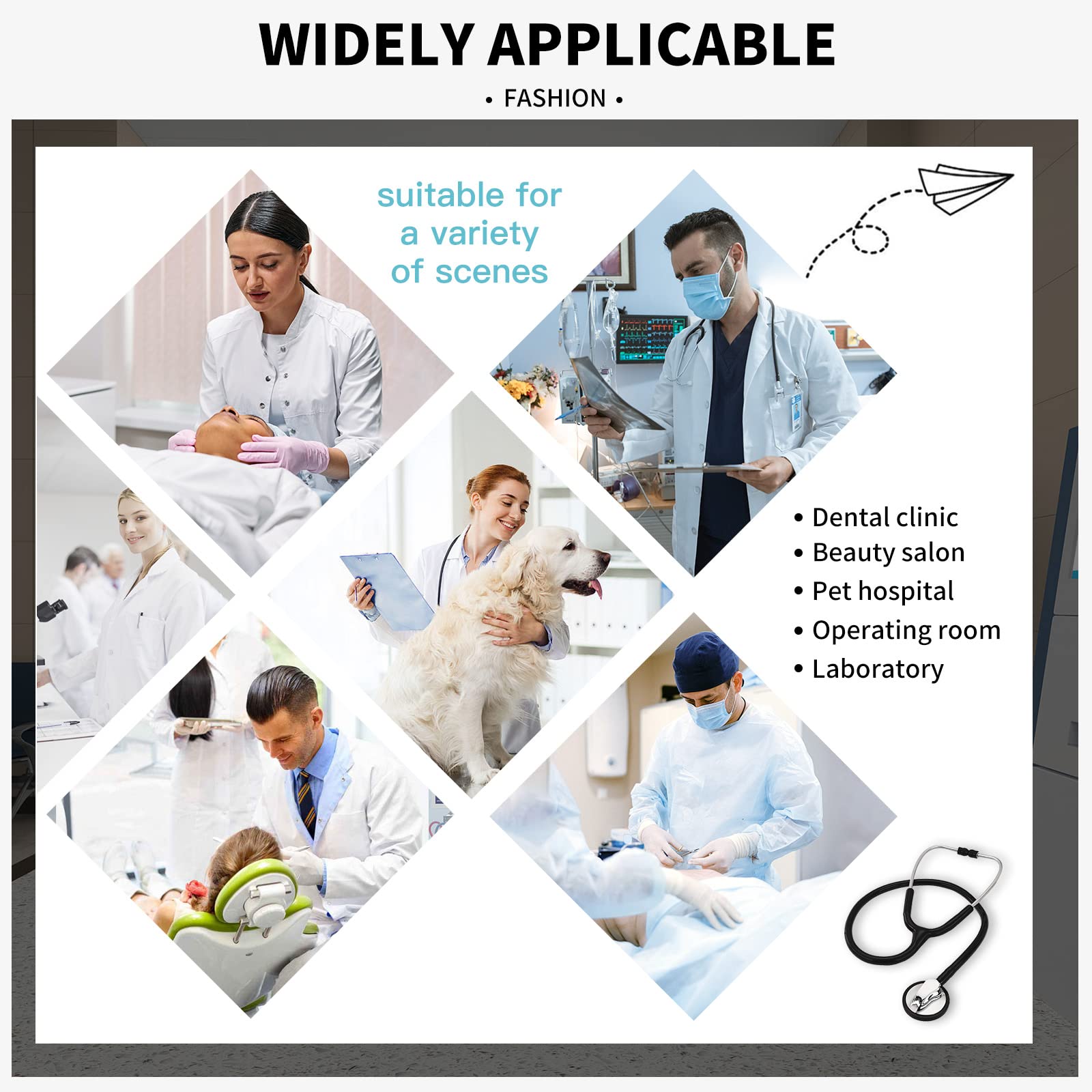 VIAOLI Men's Scrubs Set - V-Neck Top & Jogger Pants with 8 Pockets | Medical Uniform for Nurses, Doctors & Healthcare Professionals | Comfortable Workwear for Hospitals & Clinics