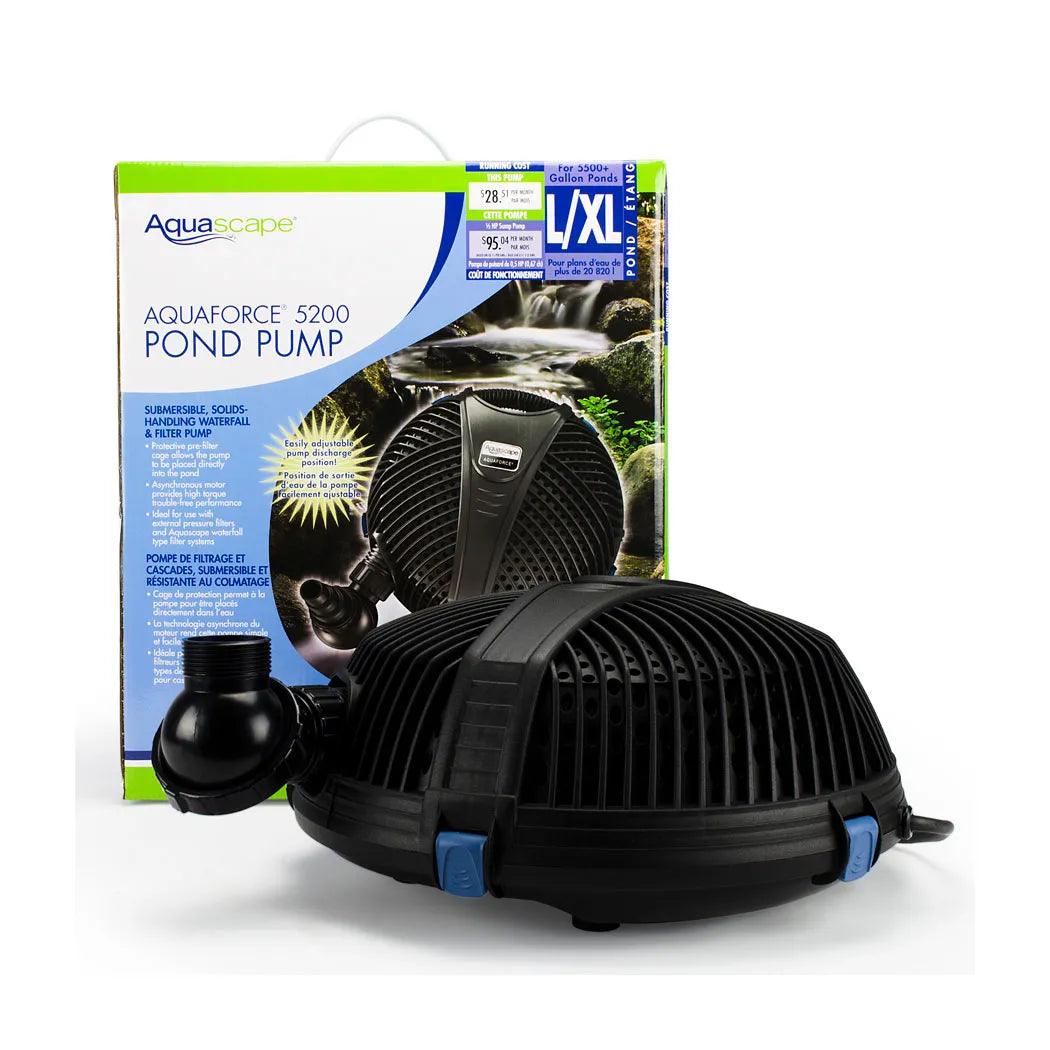 AquaForce® 5200 High Performance Solids Handling Submersible Pond Pump - Ideal for Garden Ponds, Waterfalls & Fountain Circulation