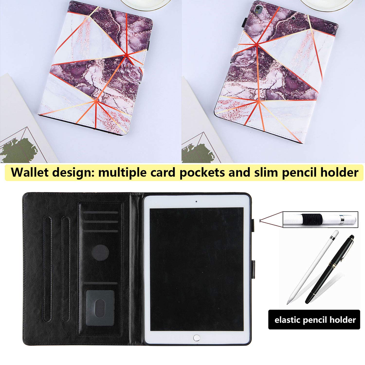 Premium PU Leather Smart Case for iPad 6th/5th Generation 9.7