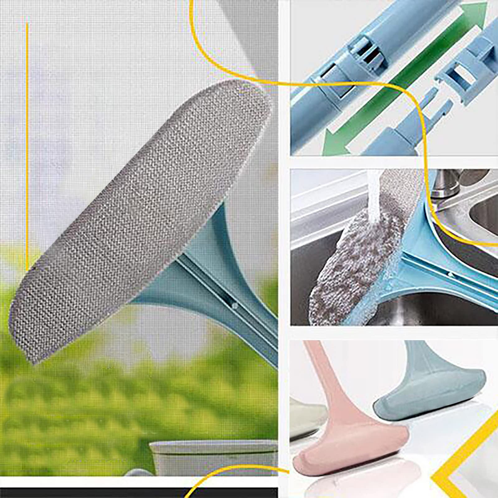 Window Groove Cleaning Brush - Handheld Tool for Tracks & Gaps | Home & Office Use