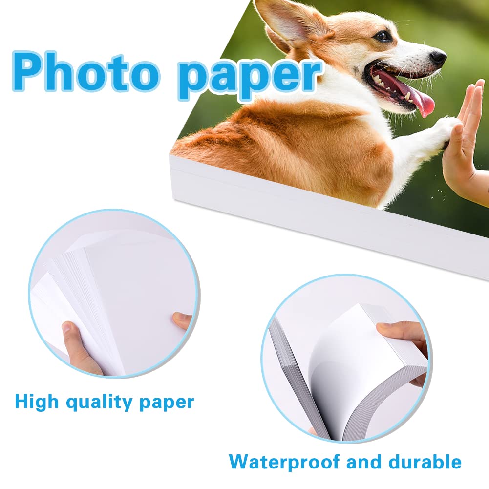 100 Sheets 4x6 Glossy Photo Paper - Premium 180 GSM High-Quality Printer Paper for Photos, Brochures & Office Supplies | Perfect for 1st Birthday Banners, Photo Albums & Home Printing