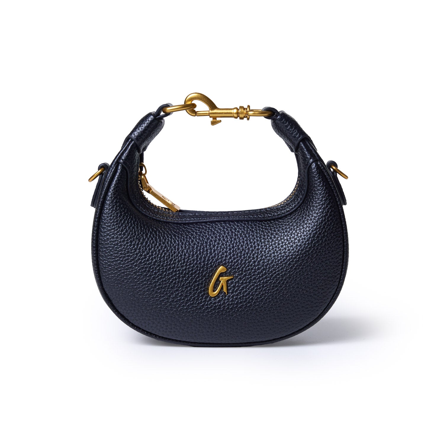 NANO PEBBLE HOBO BAG - Stylish Black Leather Crossbody Purse for Women | Perfect for Everyday Use, Work, and Travel