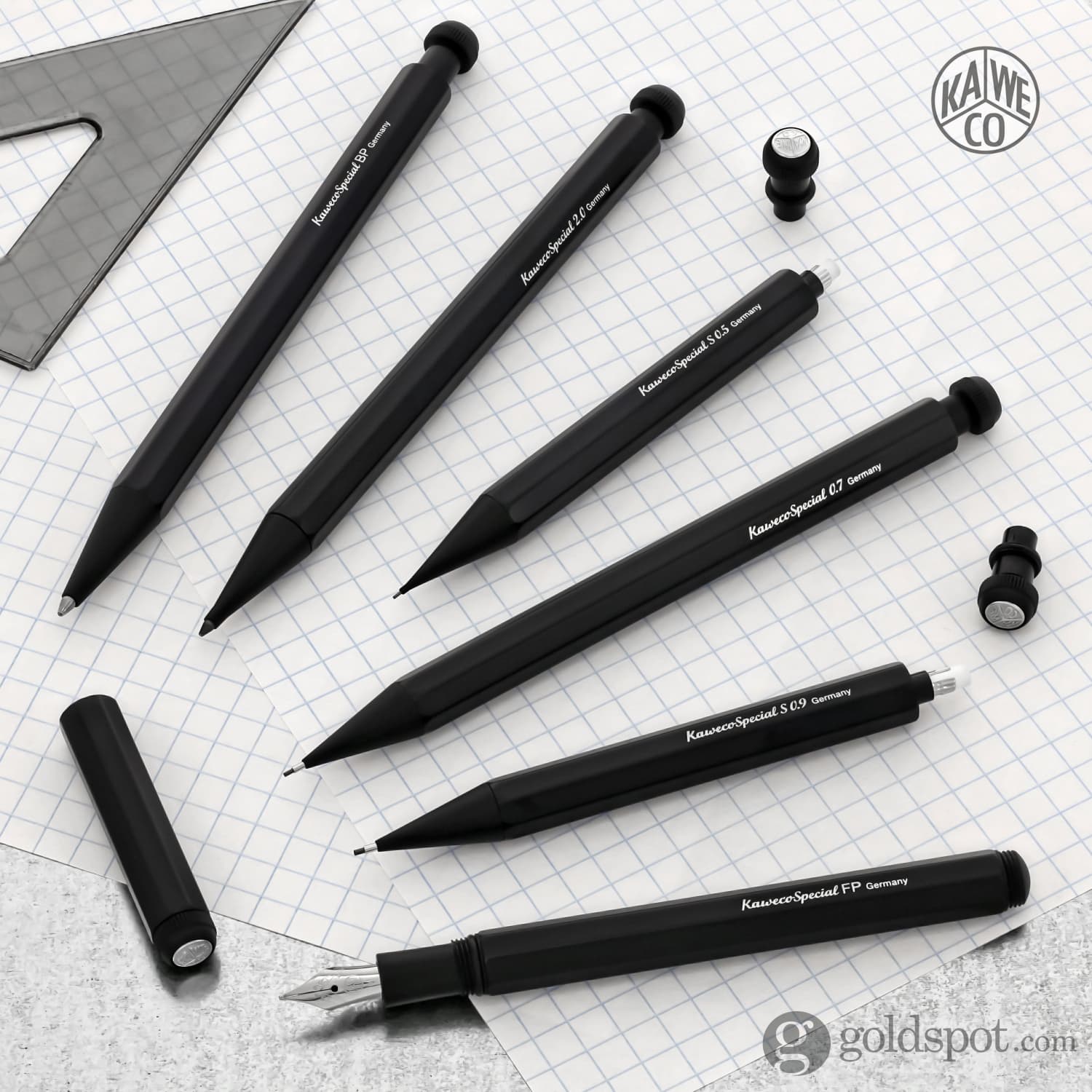 Kaweco Special Mini Ballpoint Pen - Matte Black Finish | Compact Pocket-Sized Writing Tool for Everyday Carry, Note Taking & Travel Journaling