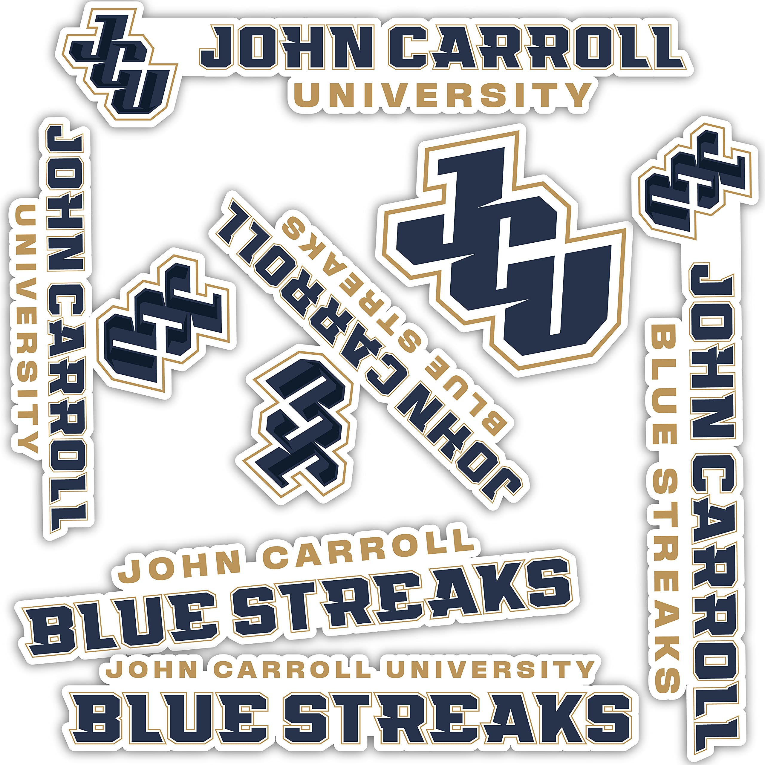 Desert Cactus John Carroll University Sticker | JCU Blue Streaks Vinyl Decals for Laptop, Water Bottle, Car & Scrapbook | Durable Waterproof Decal Sheet | Perfect for School Spirit, College Dorm Decor & Fan Gear
