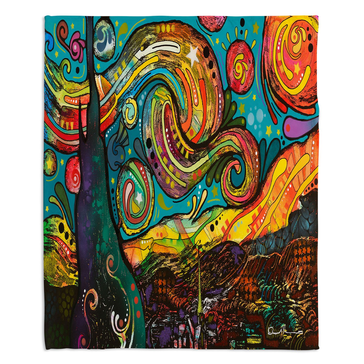 Dean Russo Starry Night Dia Noche Fleece Blankets - Ultra Soft & Fuzzy Throw Blanket for Toddlers (40