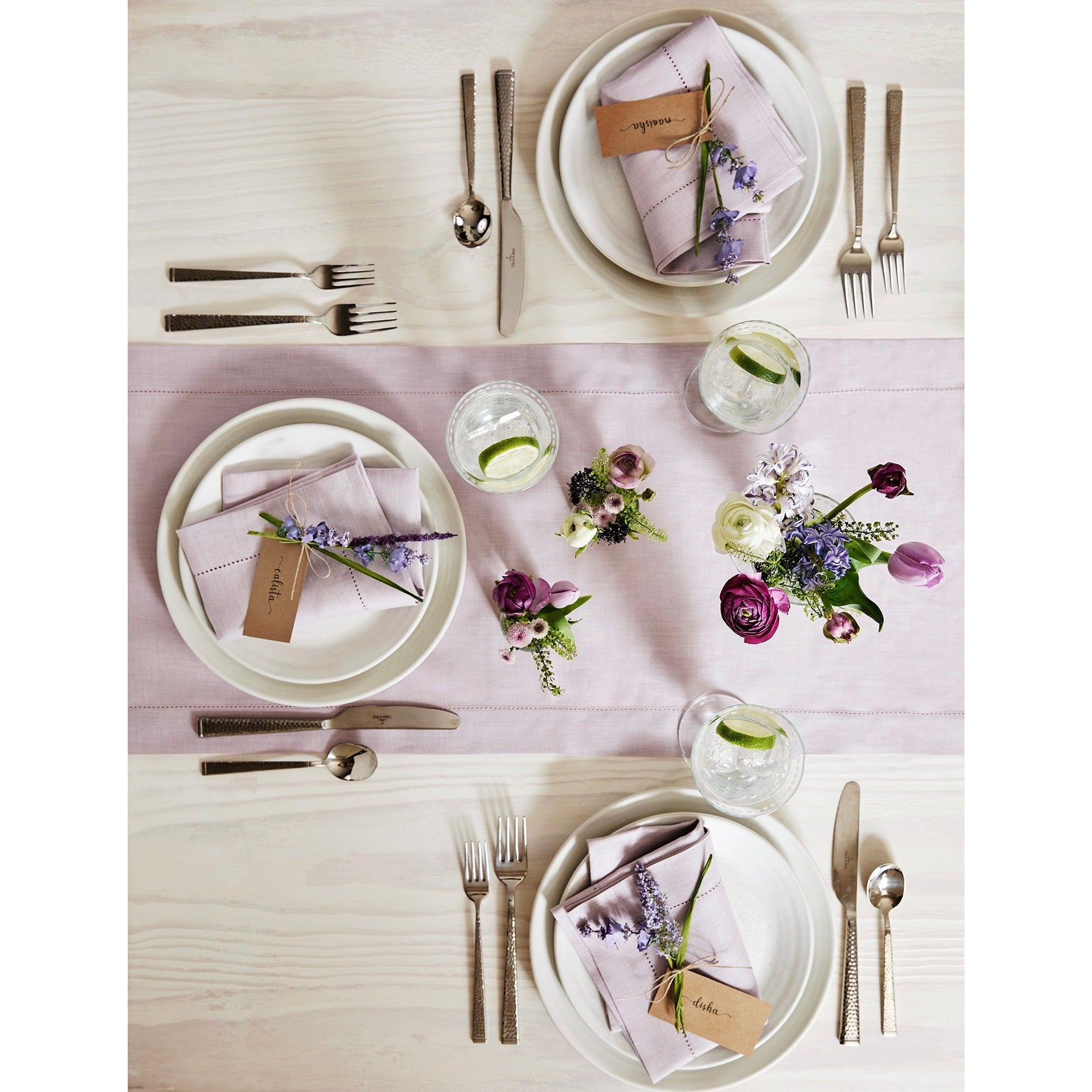 Elegant Classic Hemstitch Table Runner - Premium Linen Dining Table Decor for Weddings, Holidays & Home Decor