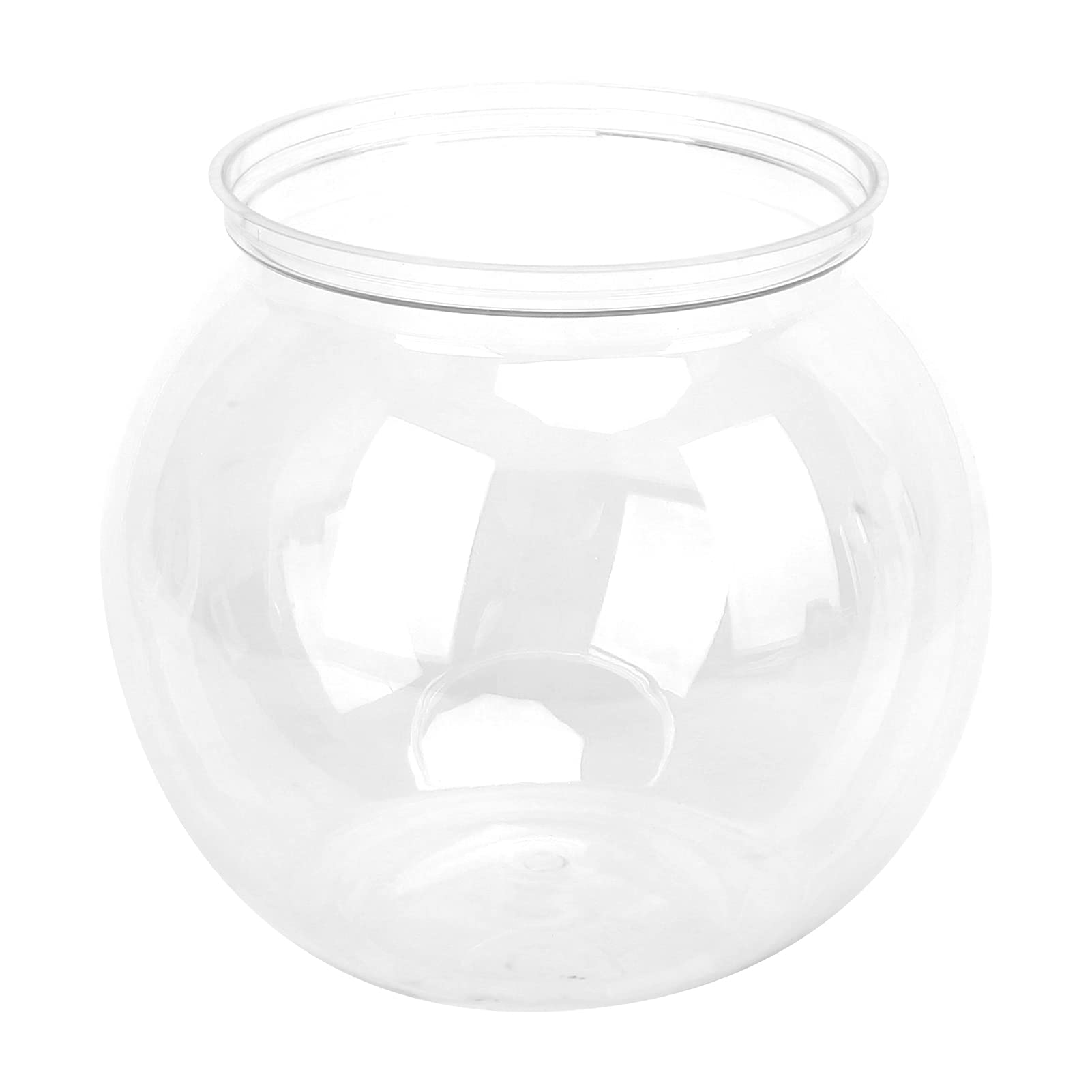 GLOGLOW Mini Transparent Plastic Fish Bowl - Goldfish Tank, Small Aquarium for Desk & Bookshelf Decor - Perfect for Home, Office, or Gift (Large Size) | Ideal for Betta Fish, Plants, or Decorative Centerpieces