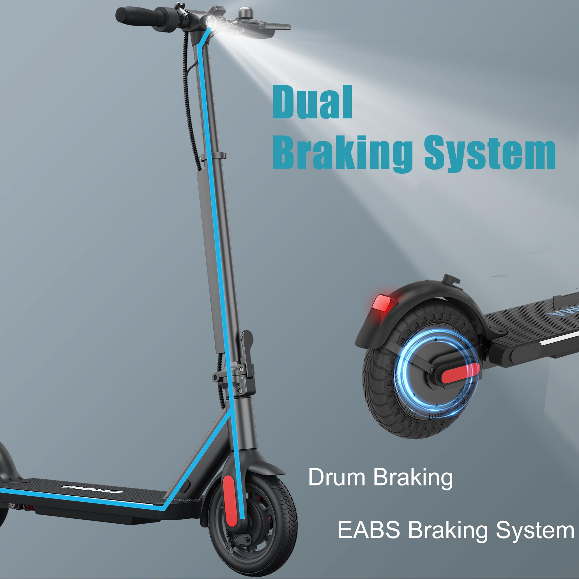 Caroma Electric Scooter for Adults - 20 Mile Range & 20 MPH Speed, Cruise Control, 9