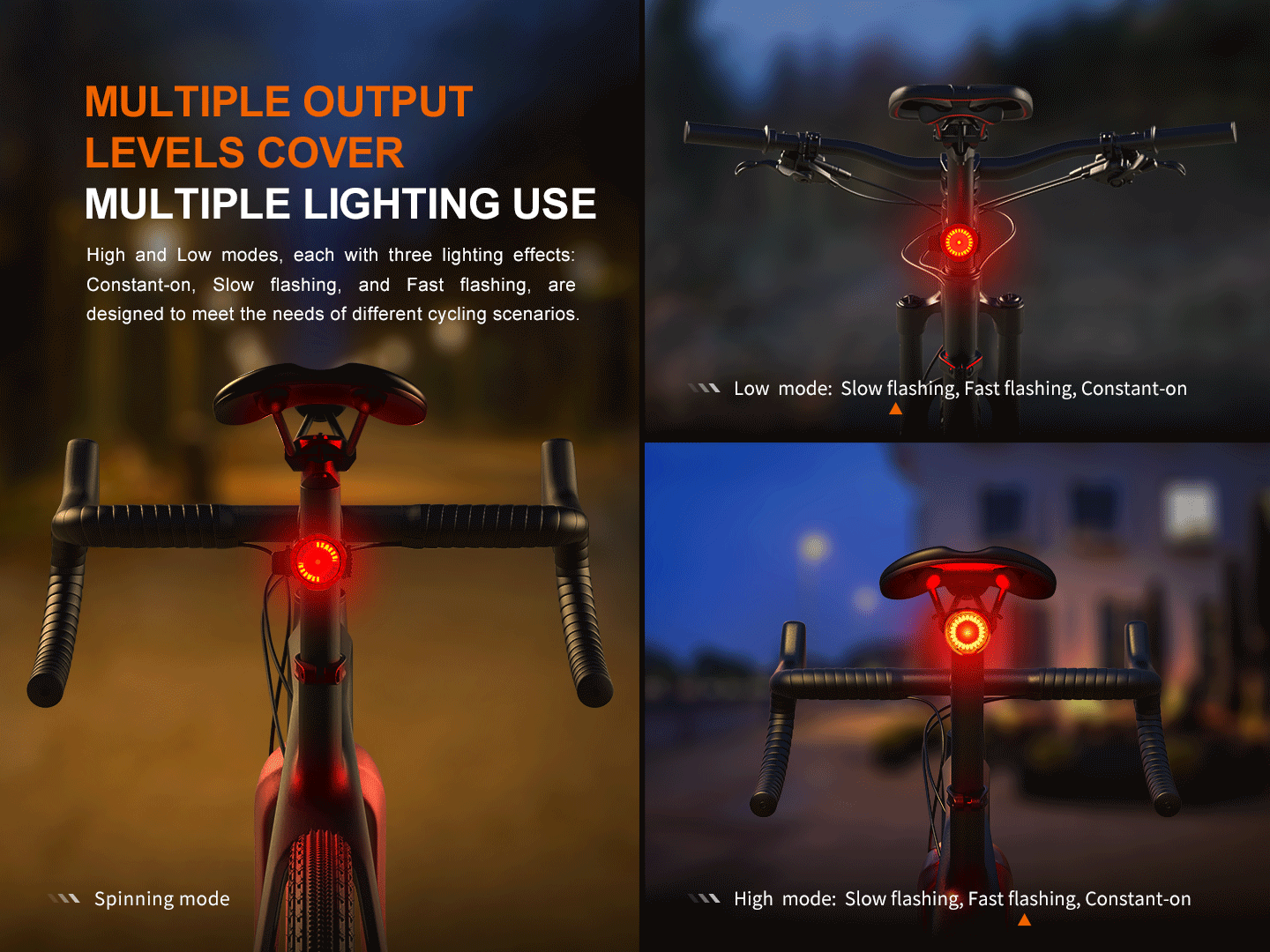 Fenix BC06R Smart Bike Brake Light - USB Rechargeable, 150 Lumen LED Bicycle Taillight with Auto-Brightness & Motion Sensor - Perfect for Night Cycling, Commuting, and Road Safety