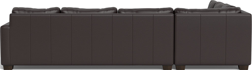 Track 121 Genuine Leather Left Corner Sectional Sofa - Modern L-Shaped Couch for Living Room, Lounge & Home Theater