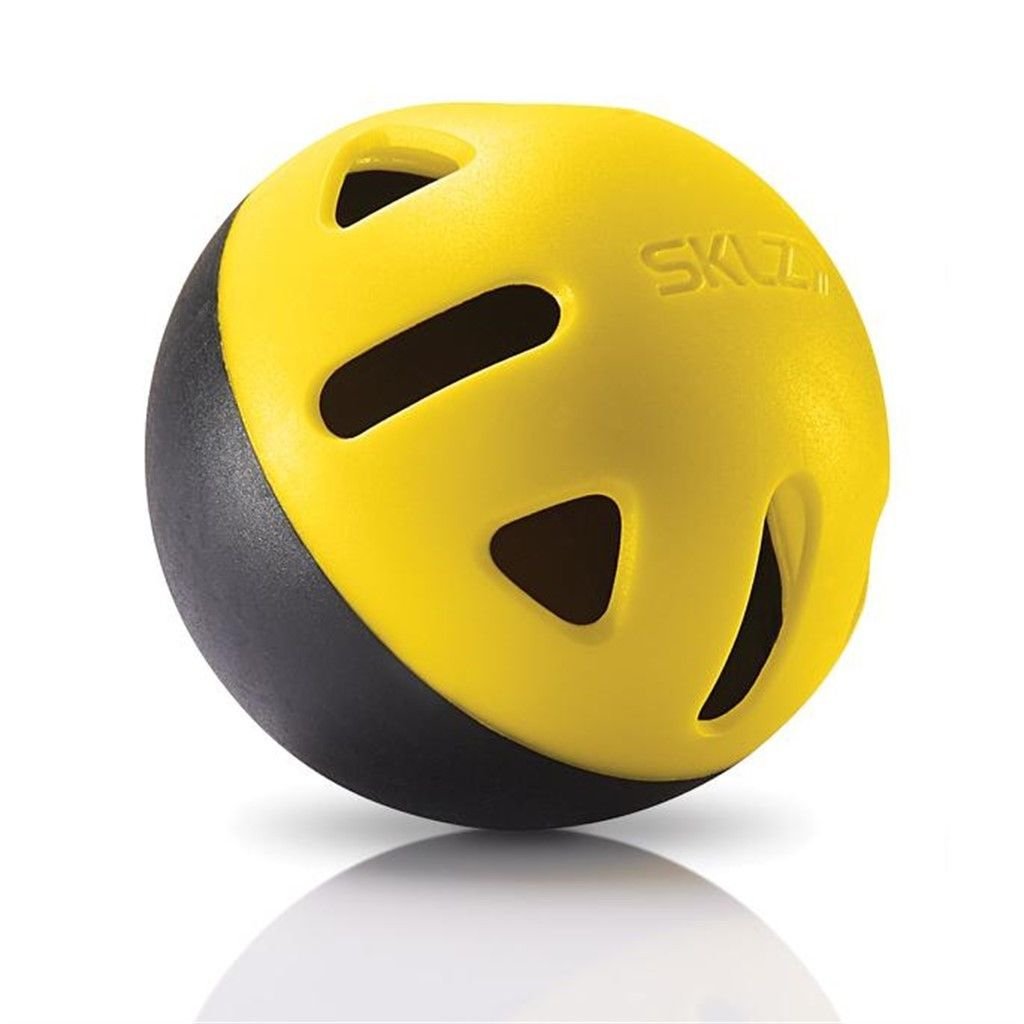 SKLZ Premium Impact Limited-Flight Training Baseballs - Improve Swing Power for Baseball & Softball | Indoor/Outdoor Practice | Includes Mini Balls (Yellow/Black) | Perfect for Batting Drills, Backyard Training & Team Practice Sessions