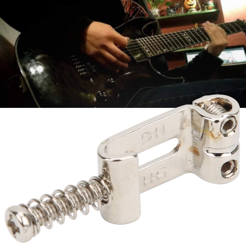 6-Piece Copper Zinc Alloy Electric Guitar Bridge Saddles with Wrench - Replacement Parts for Fender Stratocaster, Telecaster & More - Perfect for Guitar Repair & Setup